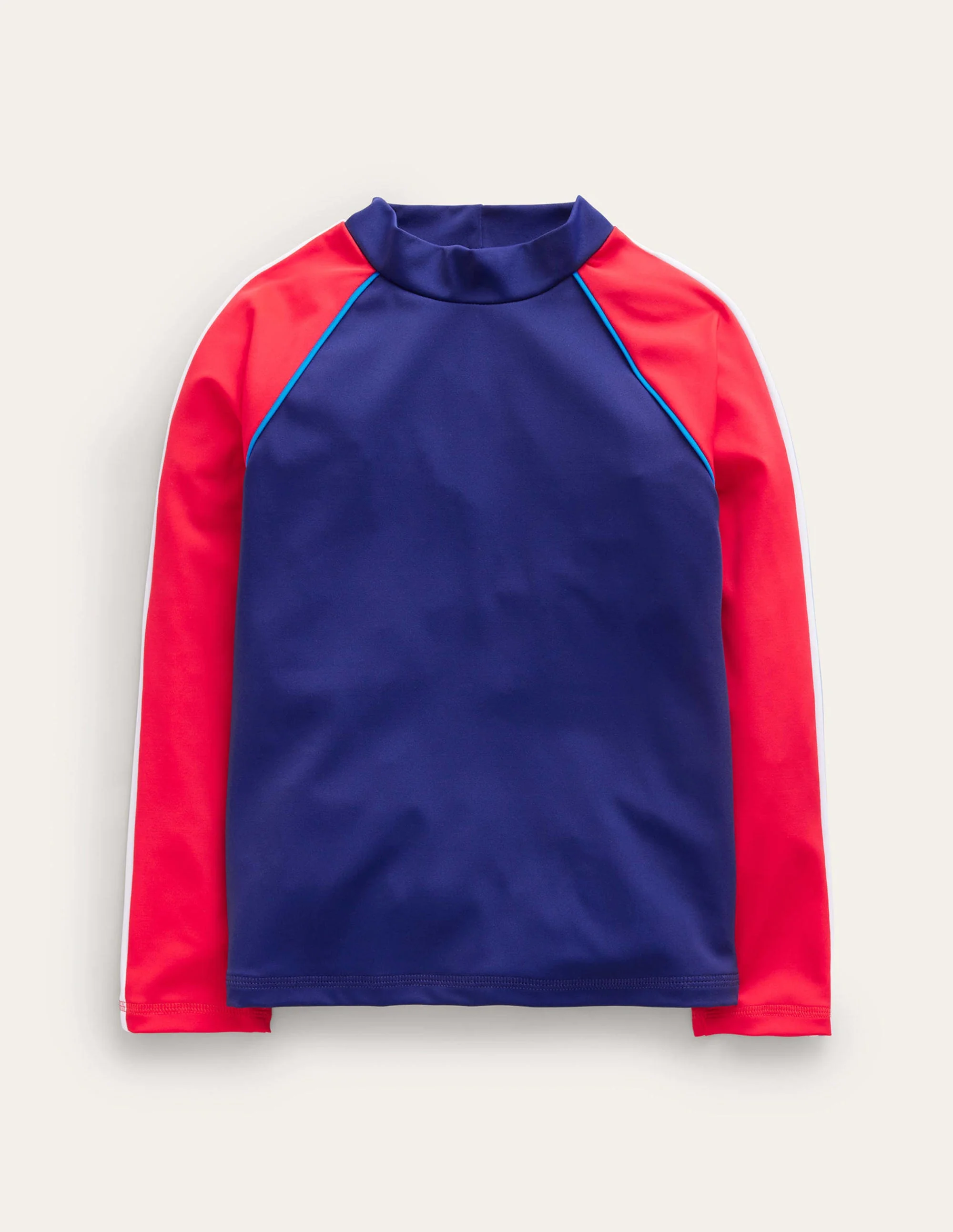Rash Guard-Poppy Red and College Navy