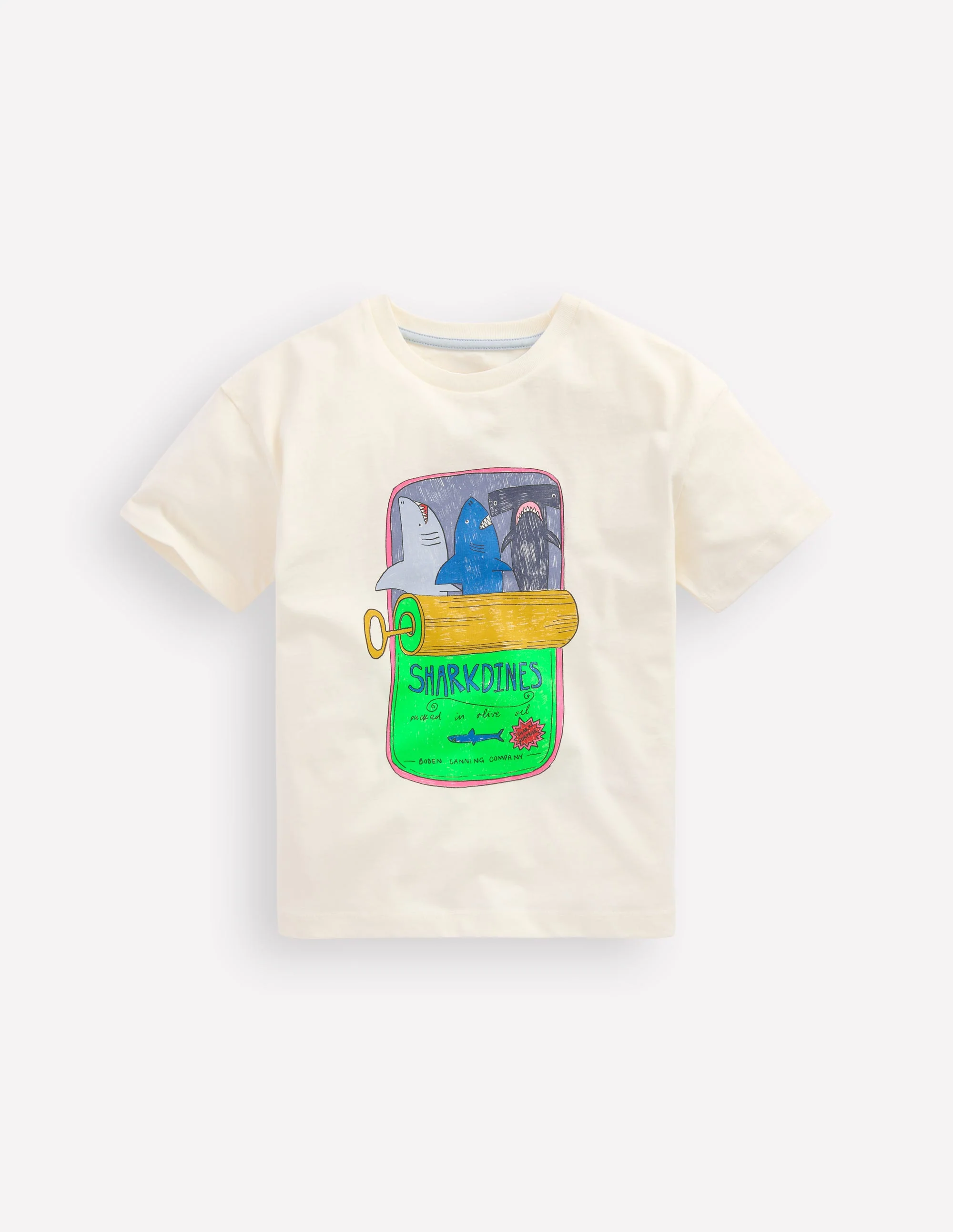 Relaxed Graphic T-shirt-Parchament Sardine Can