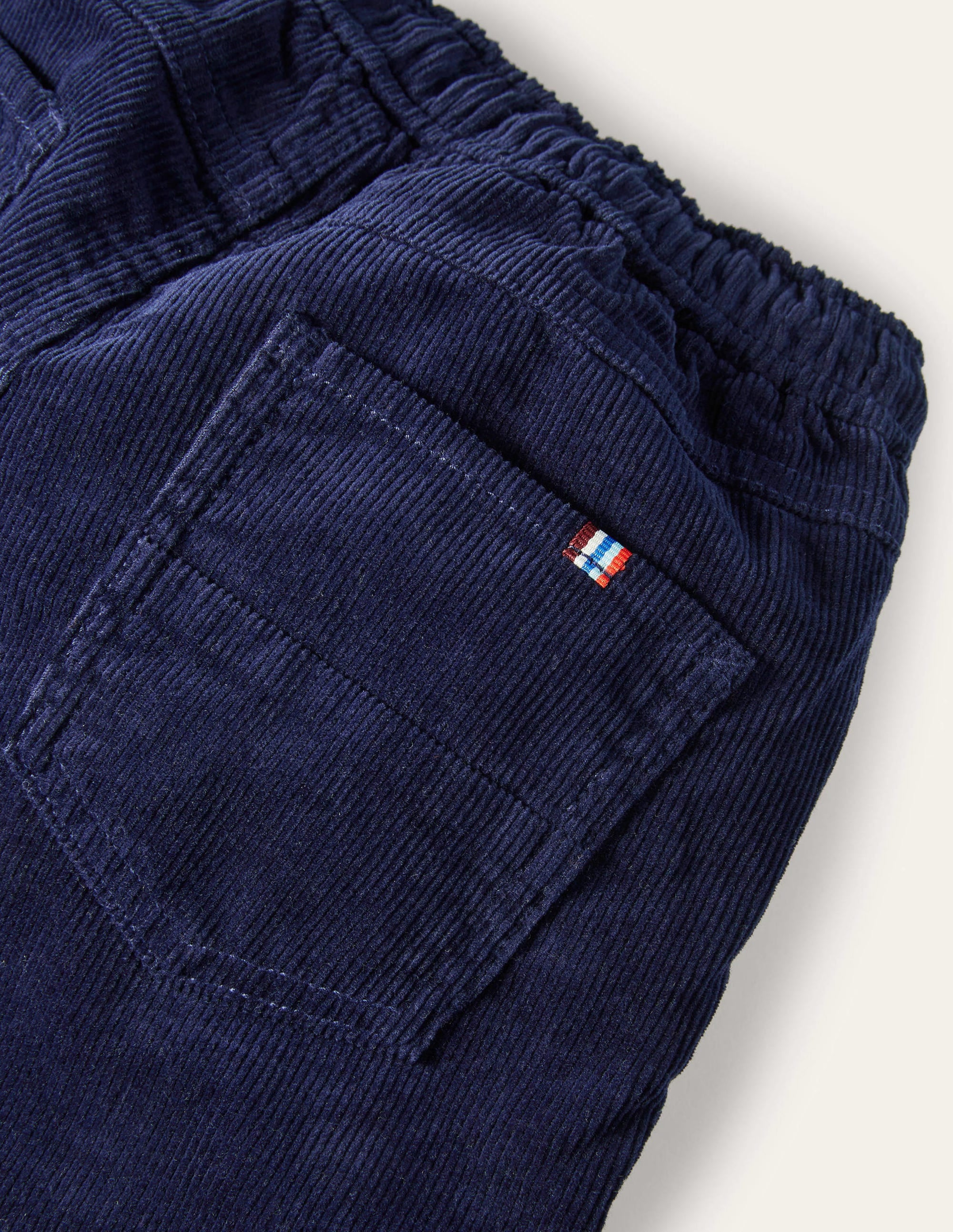 Relaxed Slim Pull-on Pants-College Navy Cord - Image 3