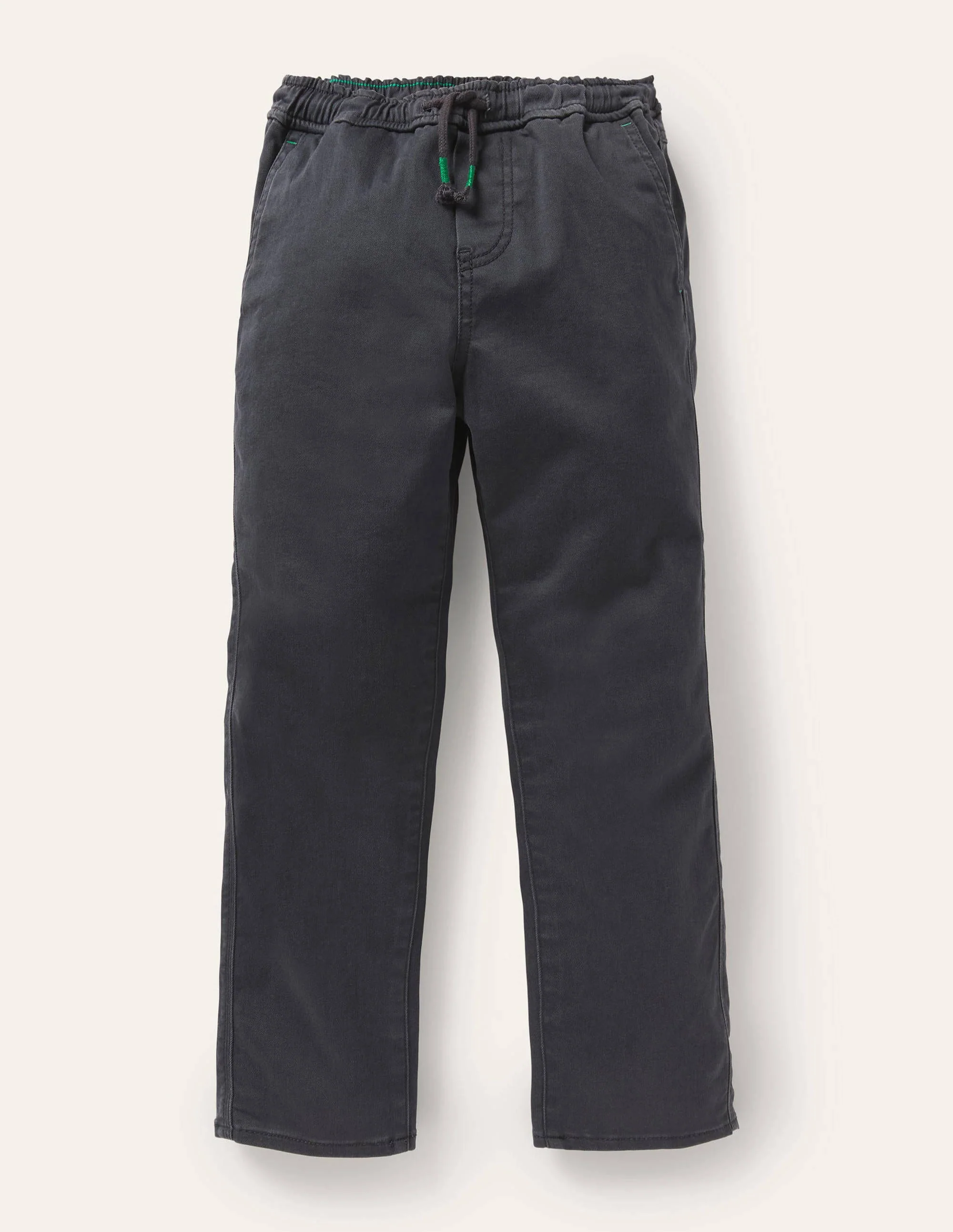 Relaxed Slim Pull-on Pants-Soot Grey