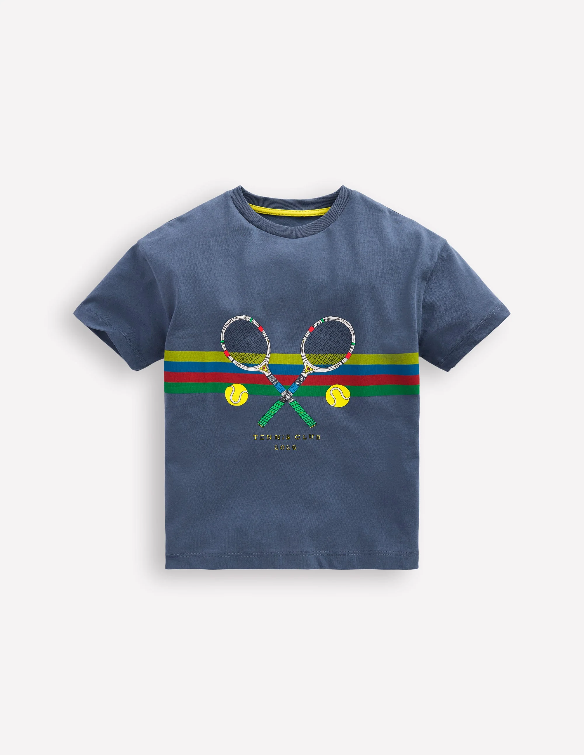 Relaxed Sport Graphic T-shirt-Robot Blue Tennis - Image 3