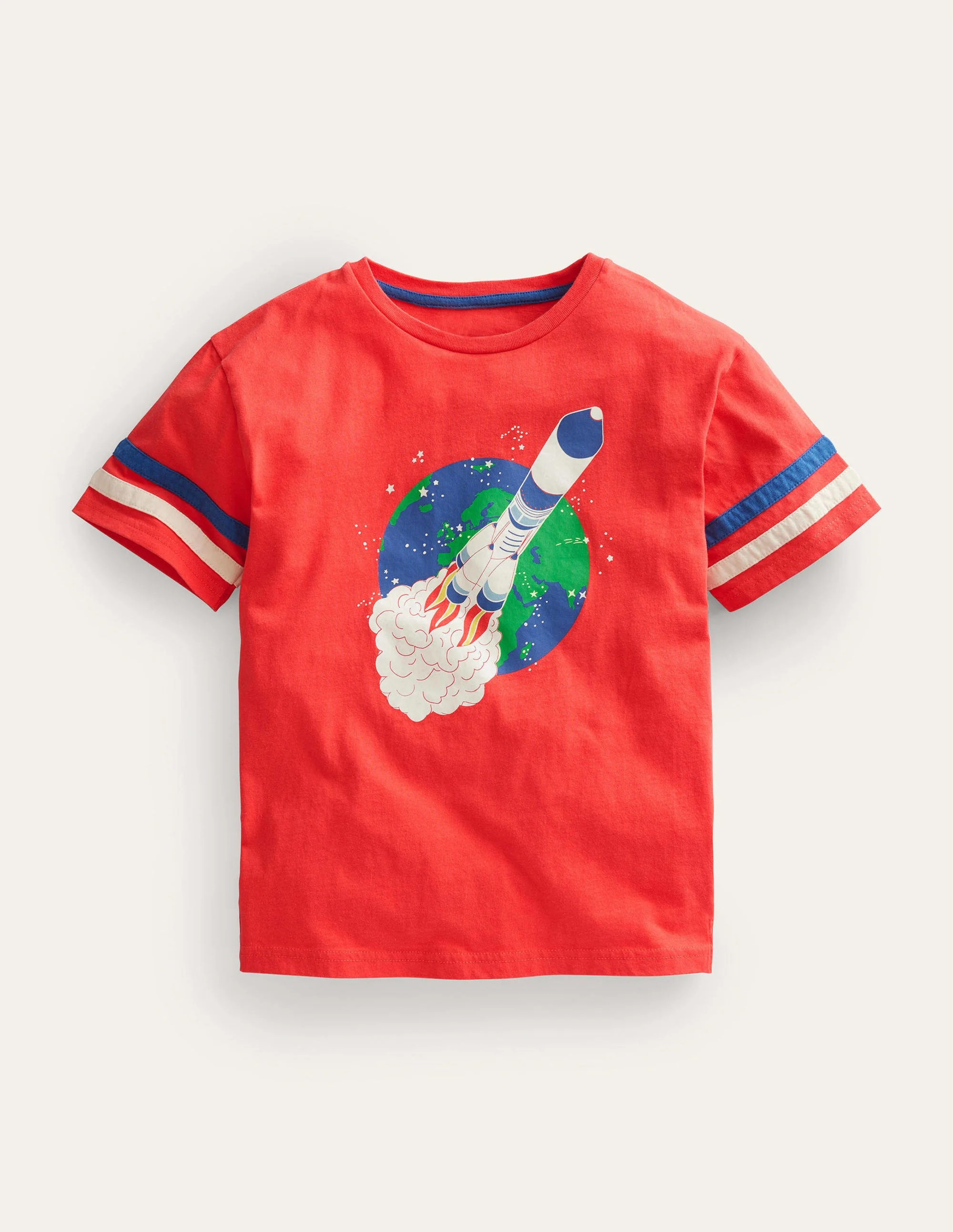 Relaxed Sporty T-shirt-Jam Red Rocket