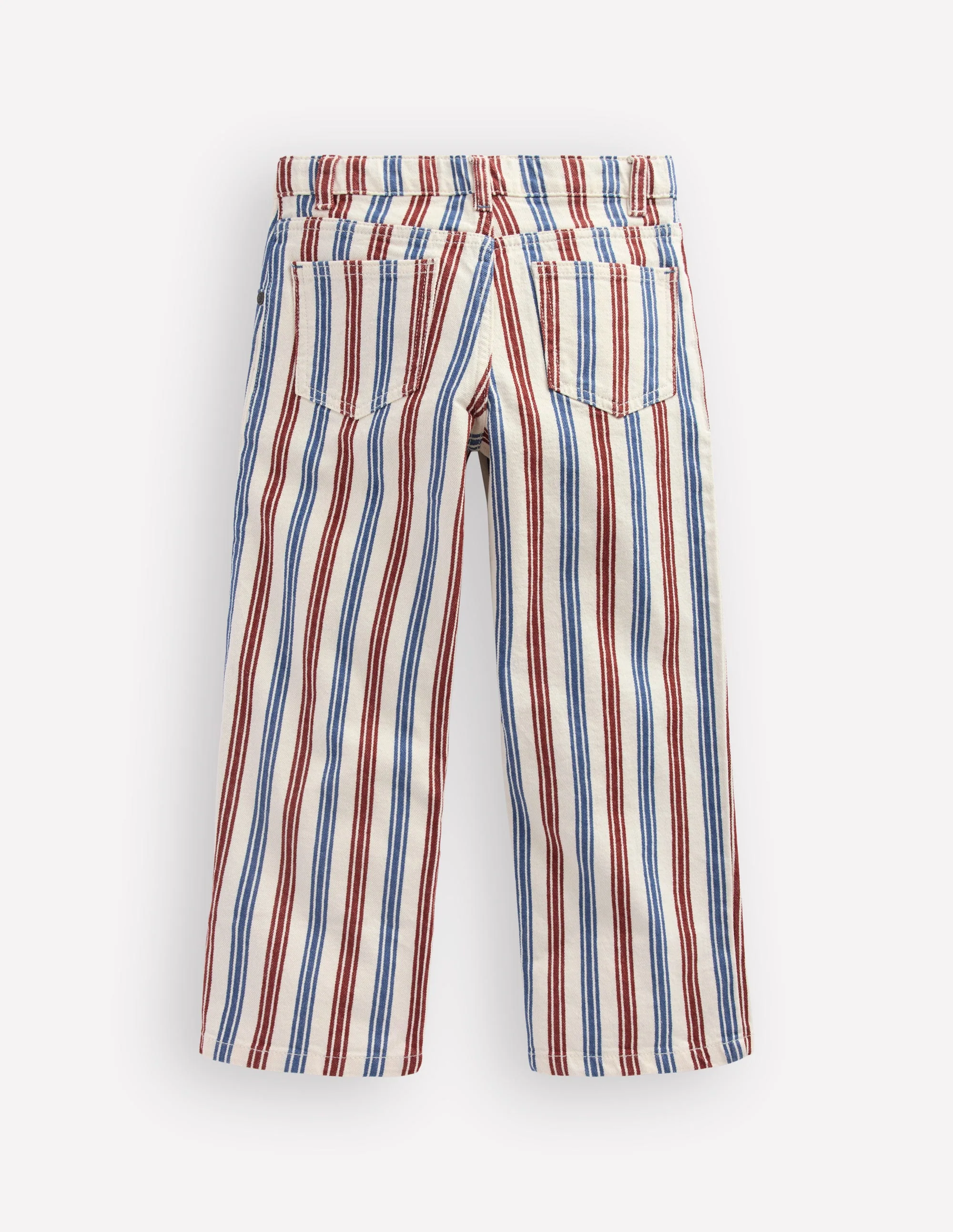 Relaxed Straight Jeans-Blue and Red Stripe - Image 3