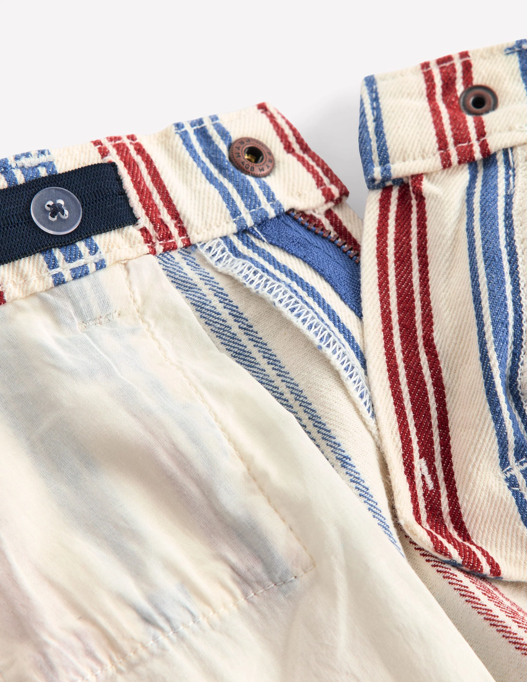 Relaxed Straight Jeans-Blue and Red Stripe - Image 5