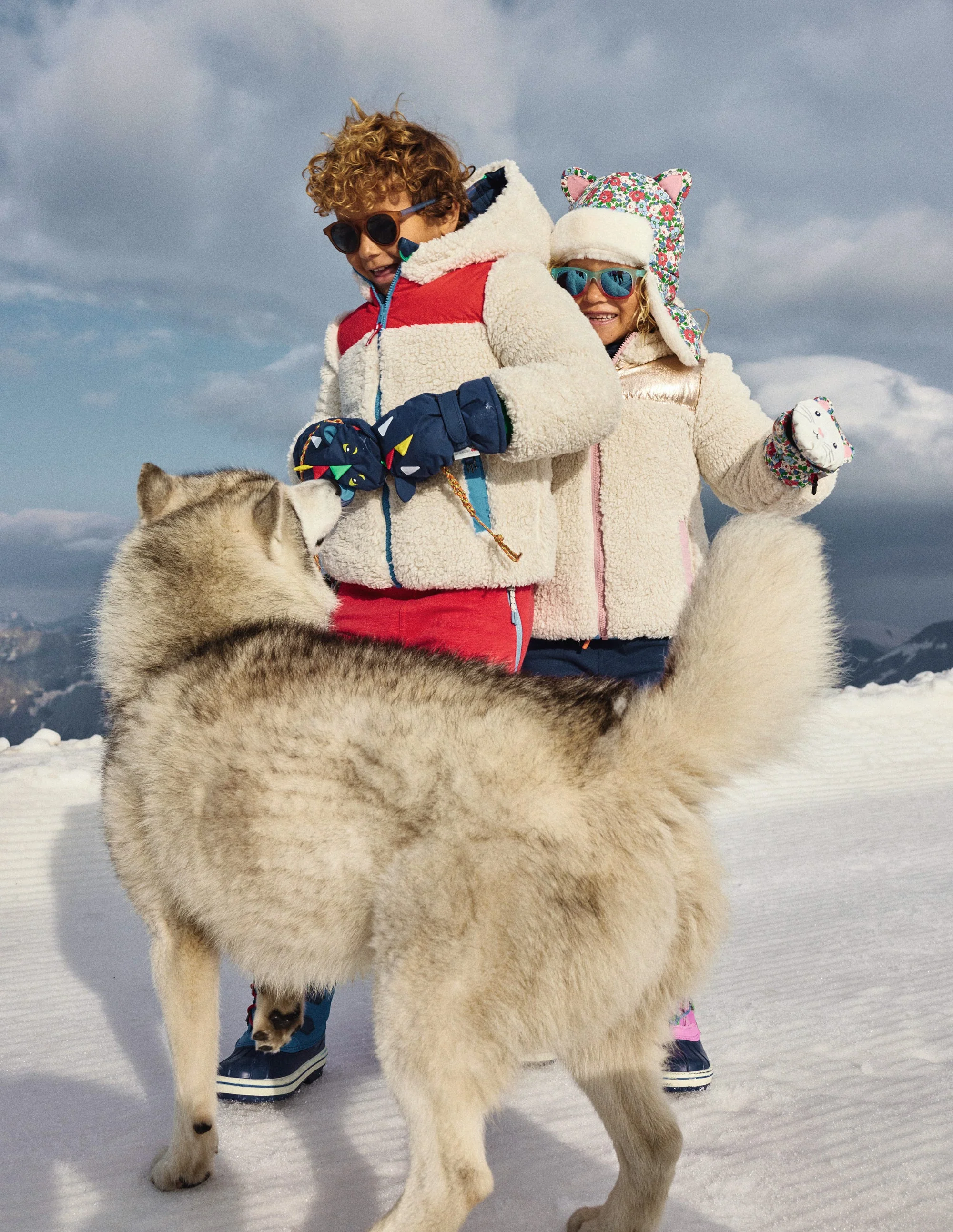 Reversible Cosy Borg Coat-Multi Star - Image 5