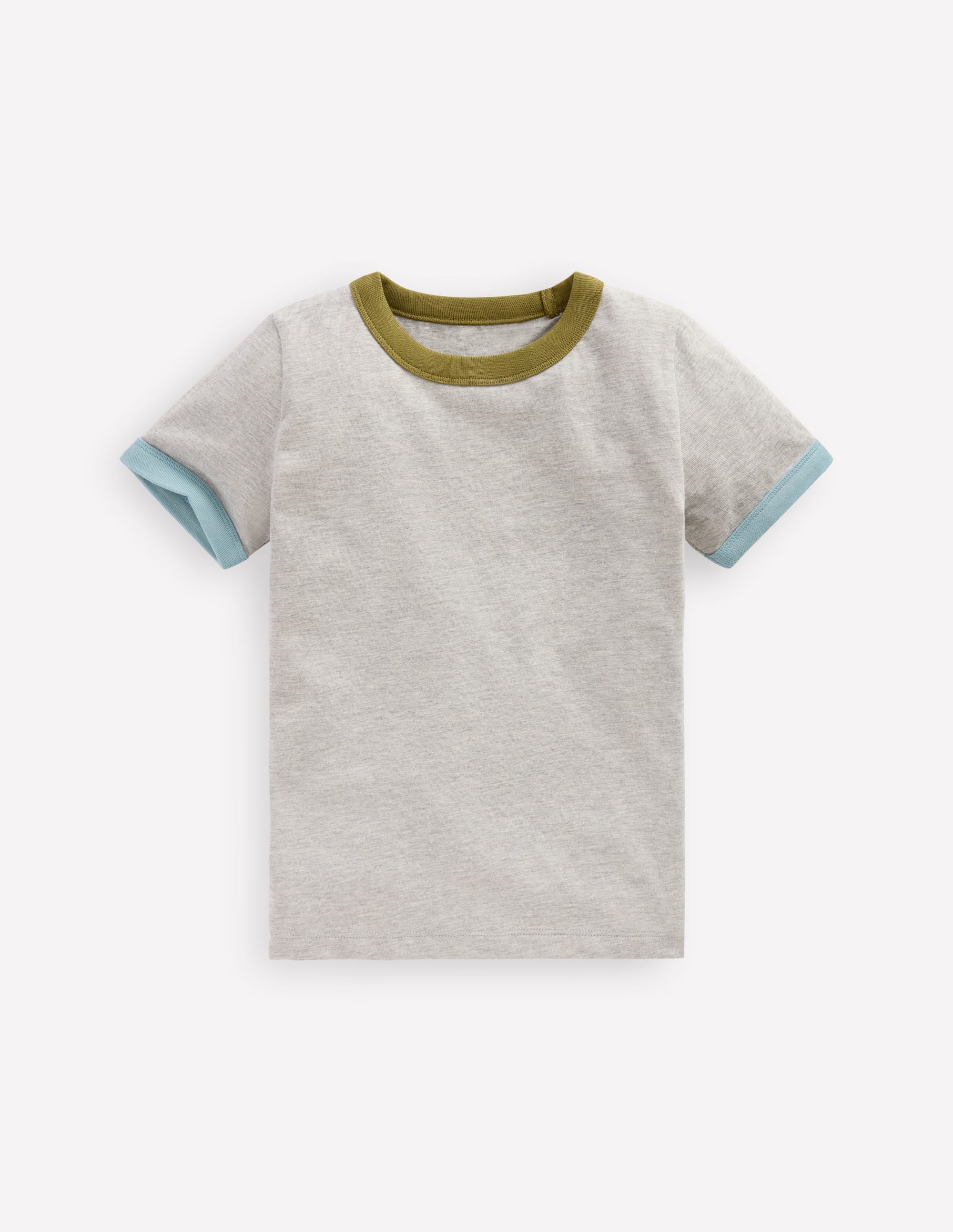 Ringer T-shirt-Grey Marl