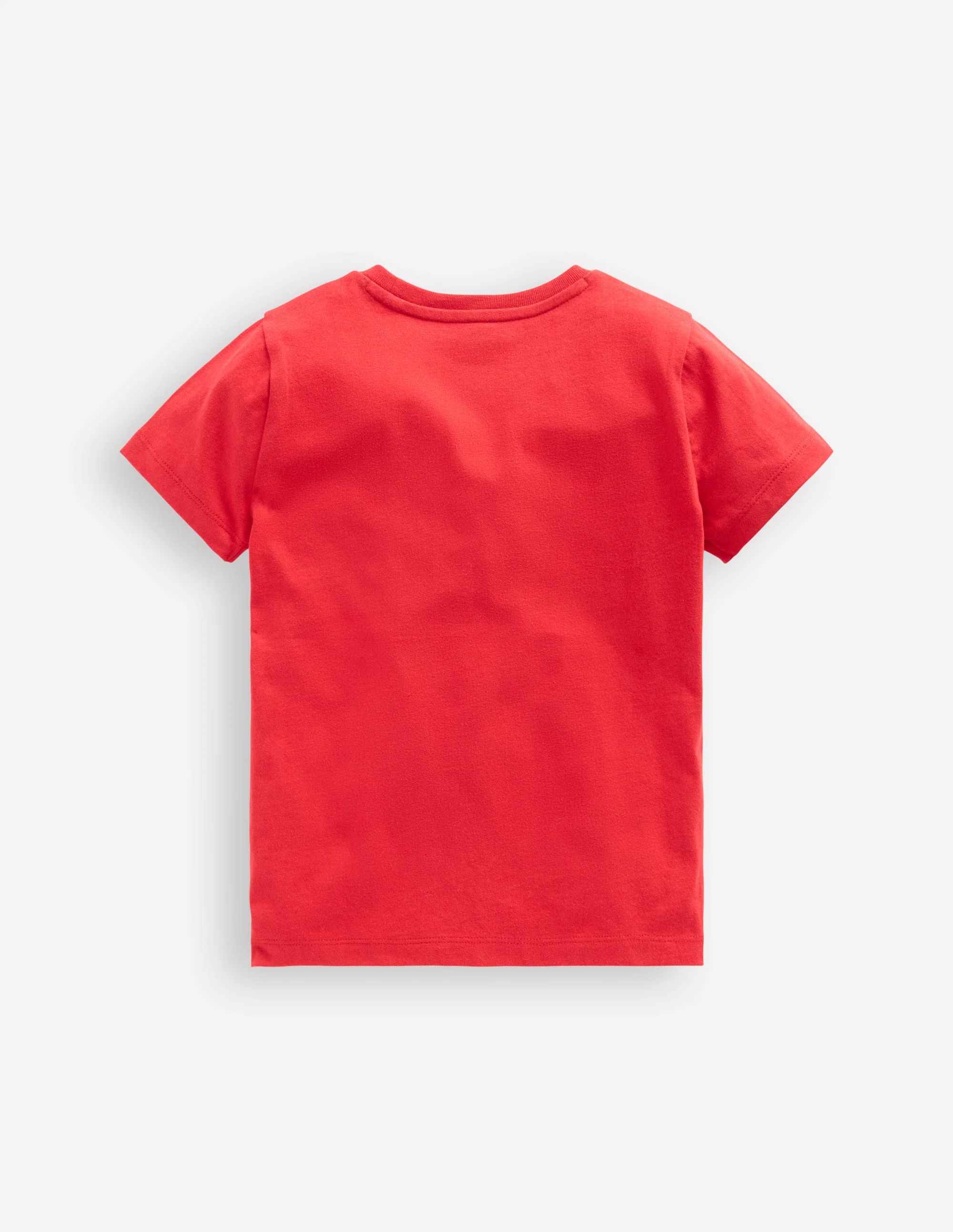 Short Sleeve Appliqué T-shirt-Rockabilly Red Dog Shark - Image 2