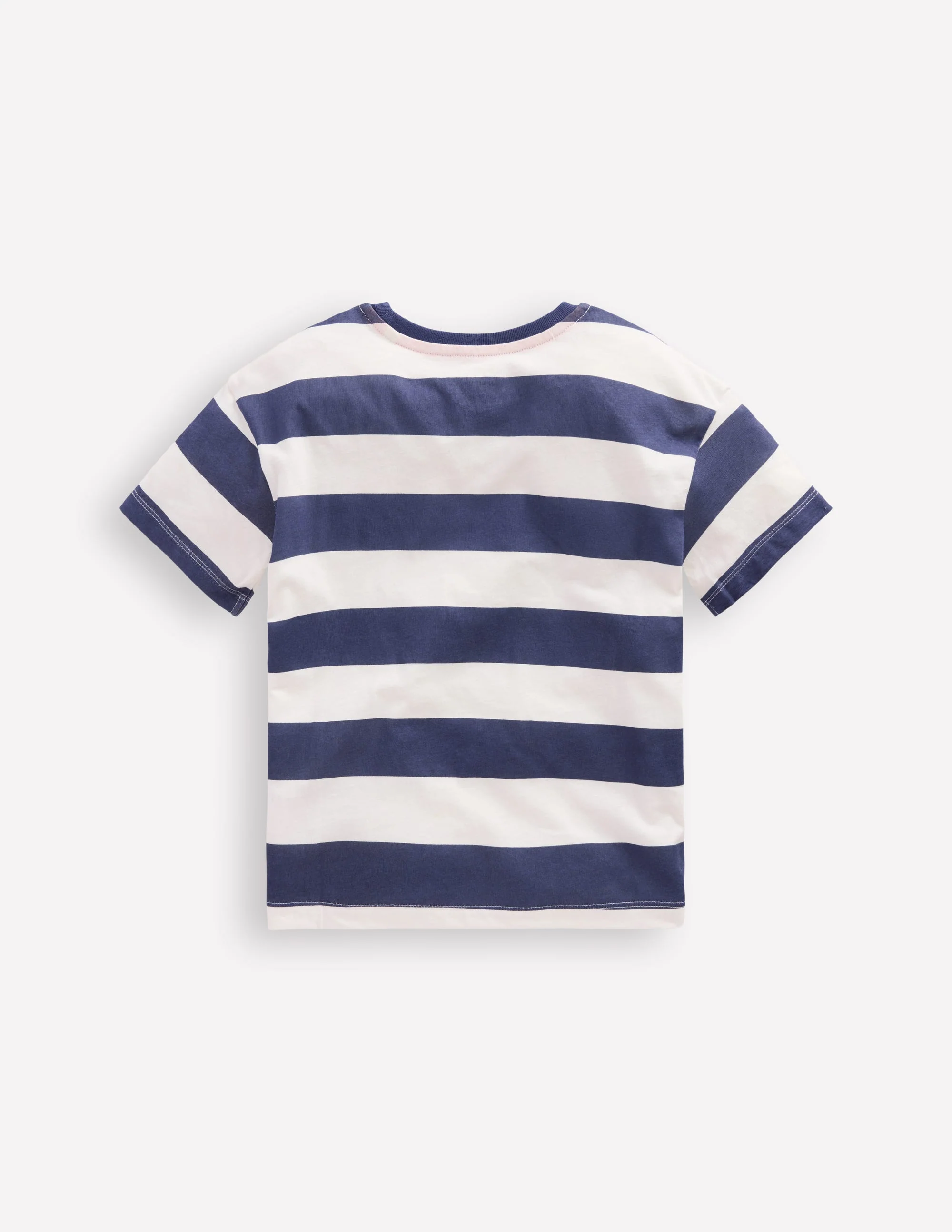 Short Sleeve Badge T-shirt-College Navy Stripe Digger - Image 2