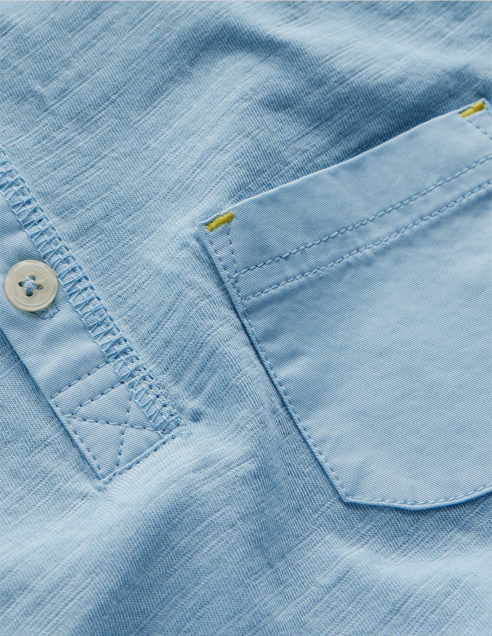 Short Sleeve Henley T-Shirt-Glacier Blue - Image 3