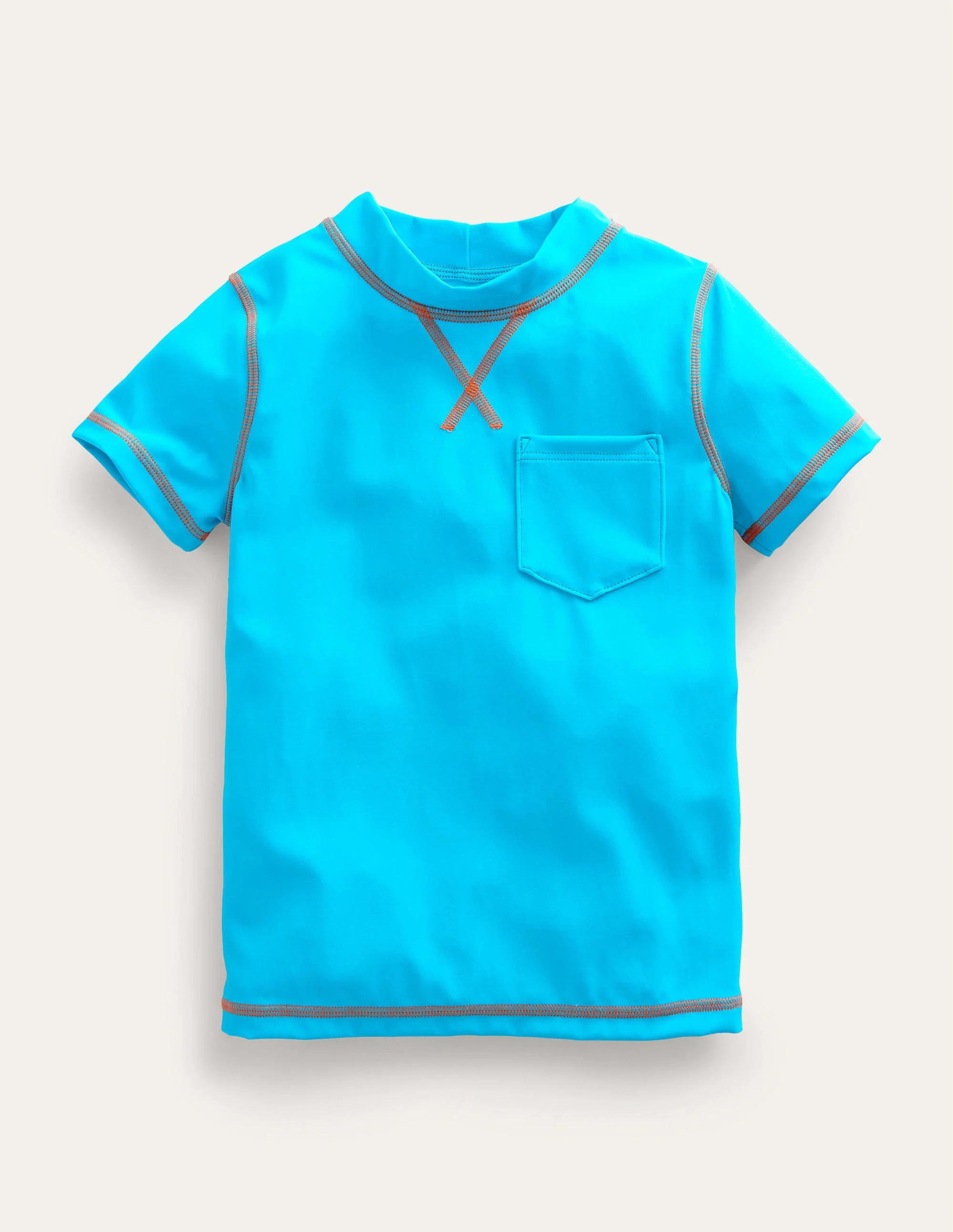 Short Sleeve Rash Guard-Cabana Blue