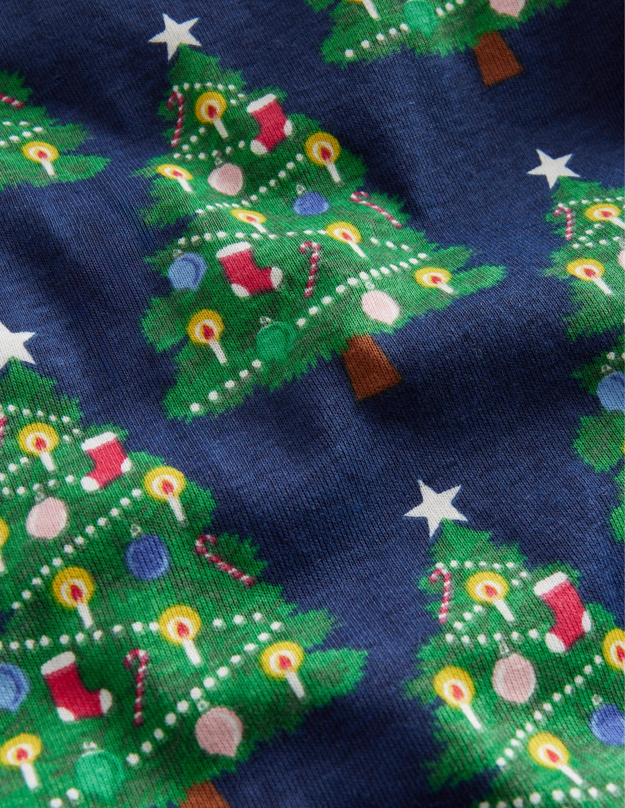 Single Glow-in-the-dark Pajama-College Navy Christmas - Image 3