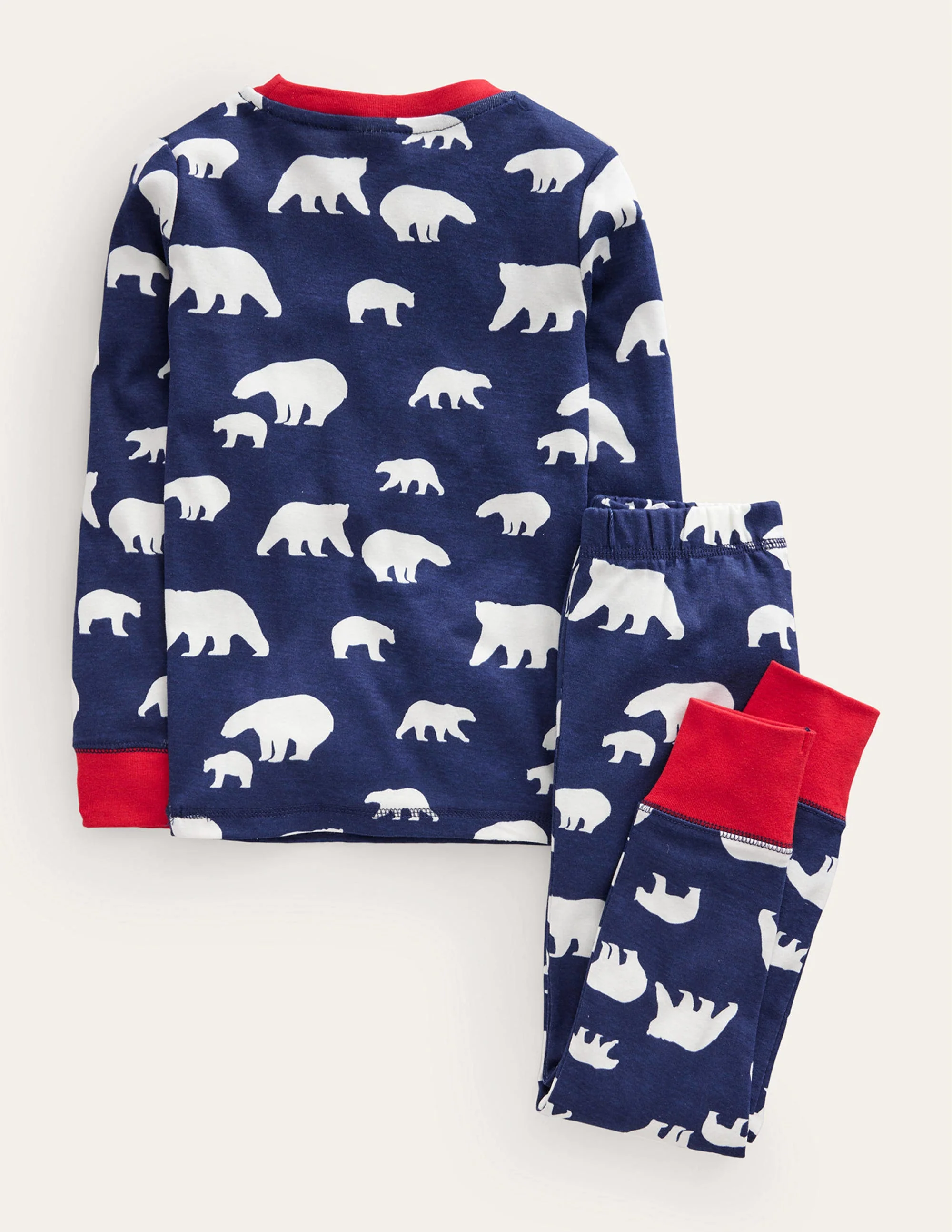 Single Glow-in-the-dark Pajama-Delft Blue Polar Bear - Image 2