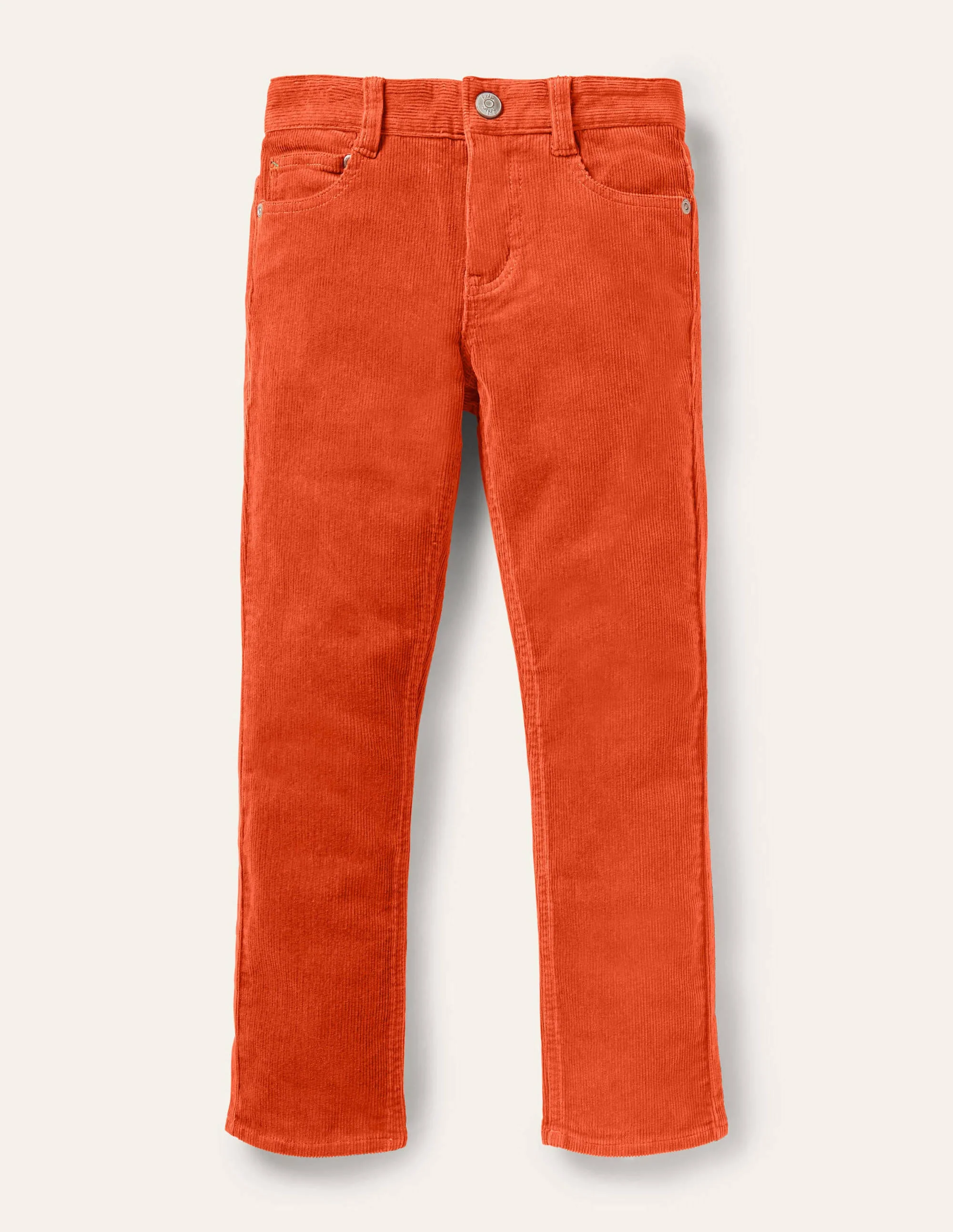 Slim Cord Stretch Pants-Autumn Maple Orange