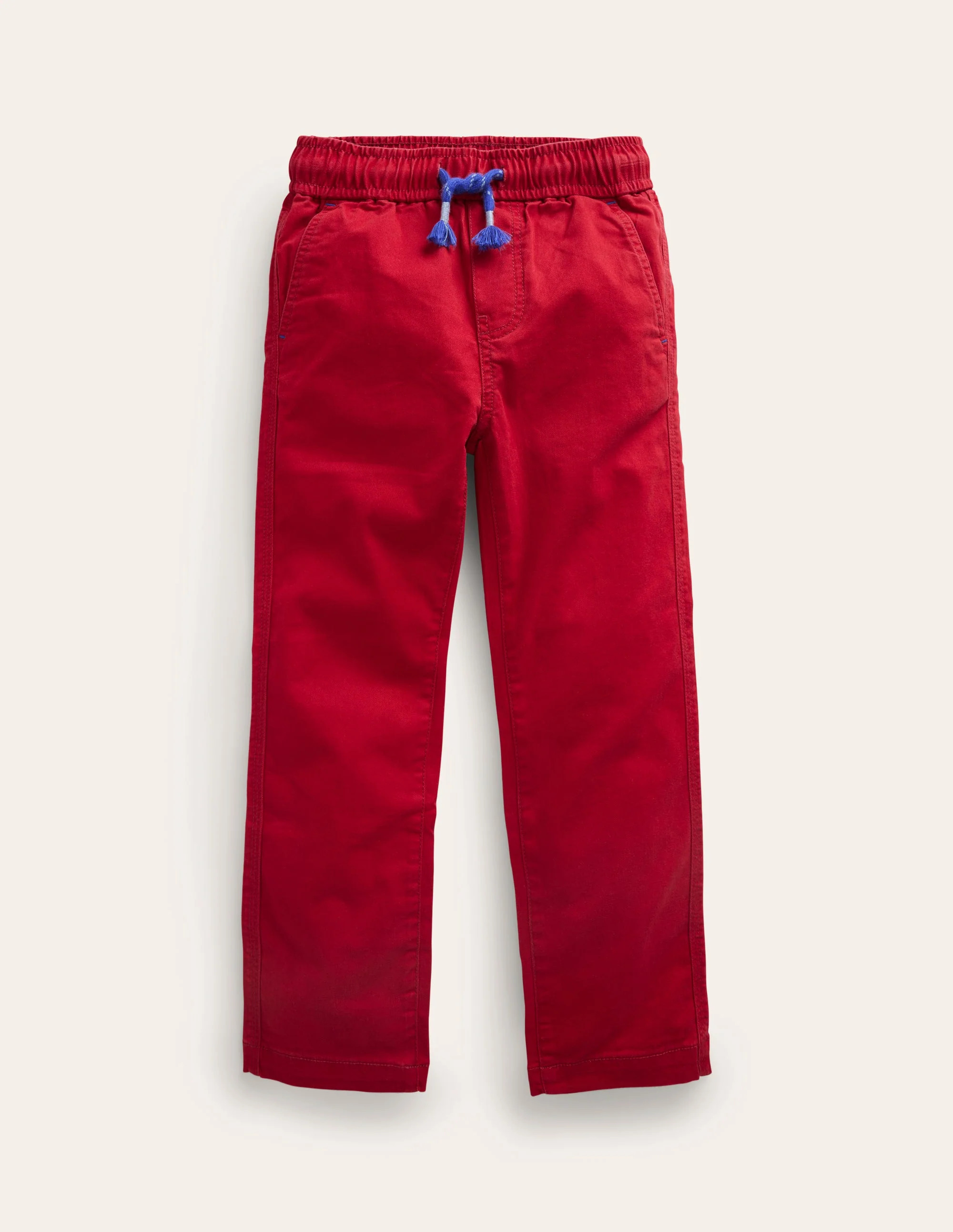 Slim Pull-On Pants-Royal Red