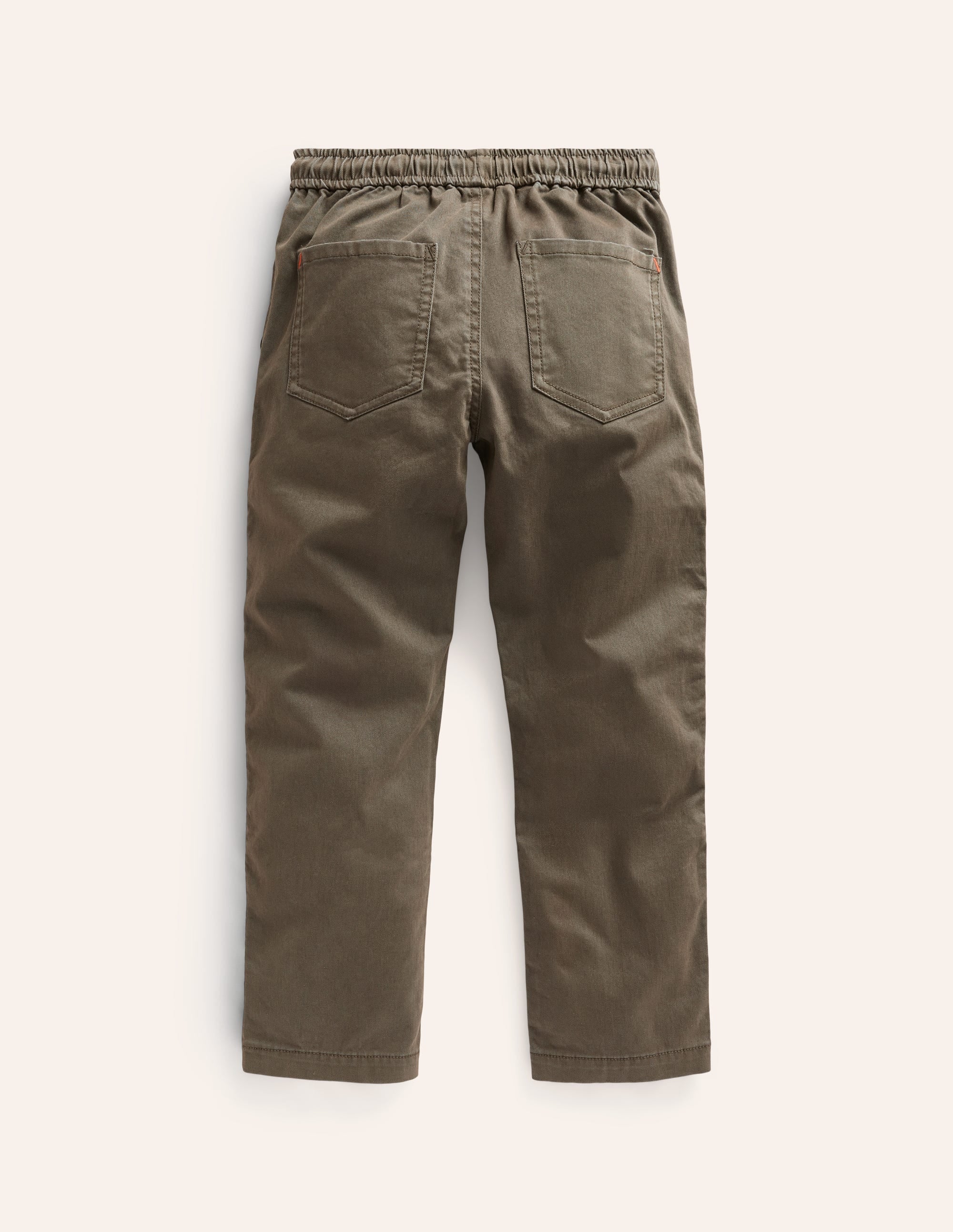 Slim Pull On Trousers-Classic Khaki - Image 2