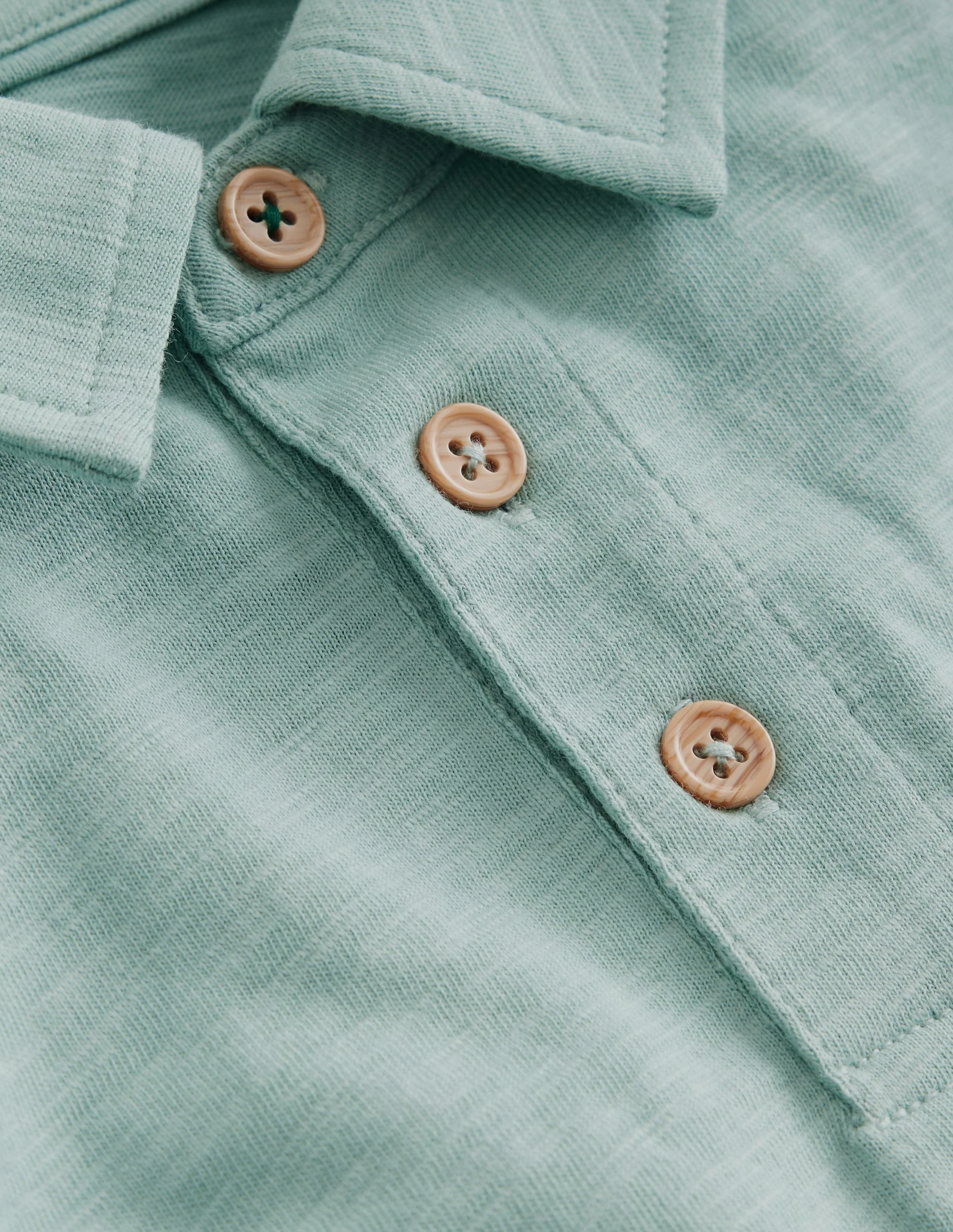 Slub Polo Shirt-Georgian Blue - Image 3