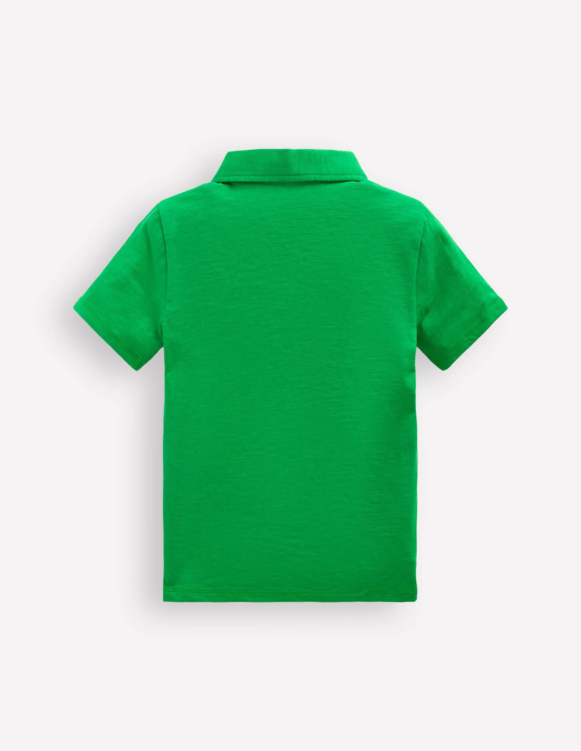 Slub Polo Shirt-Highland Green - Image 2