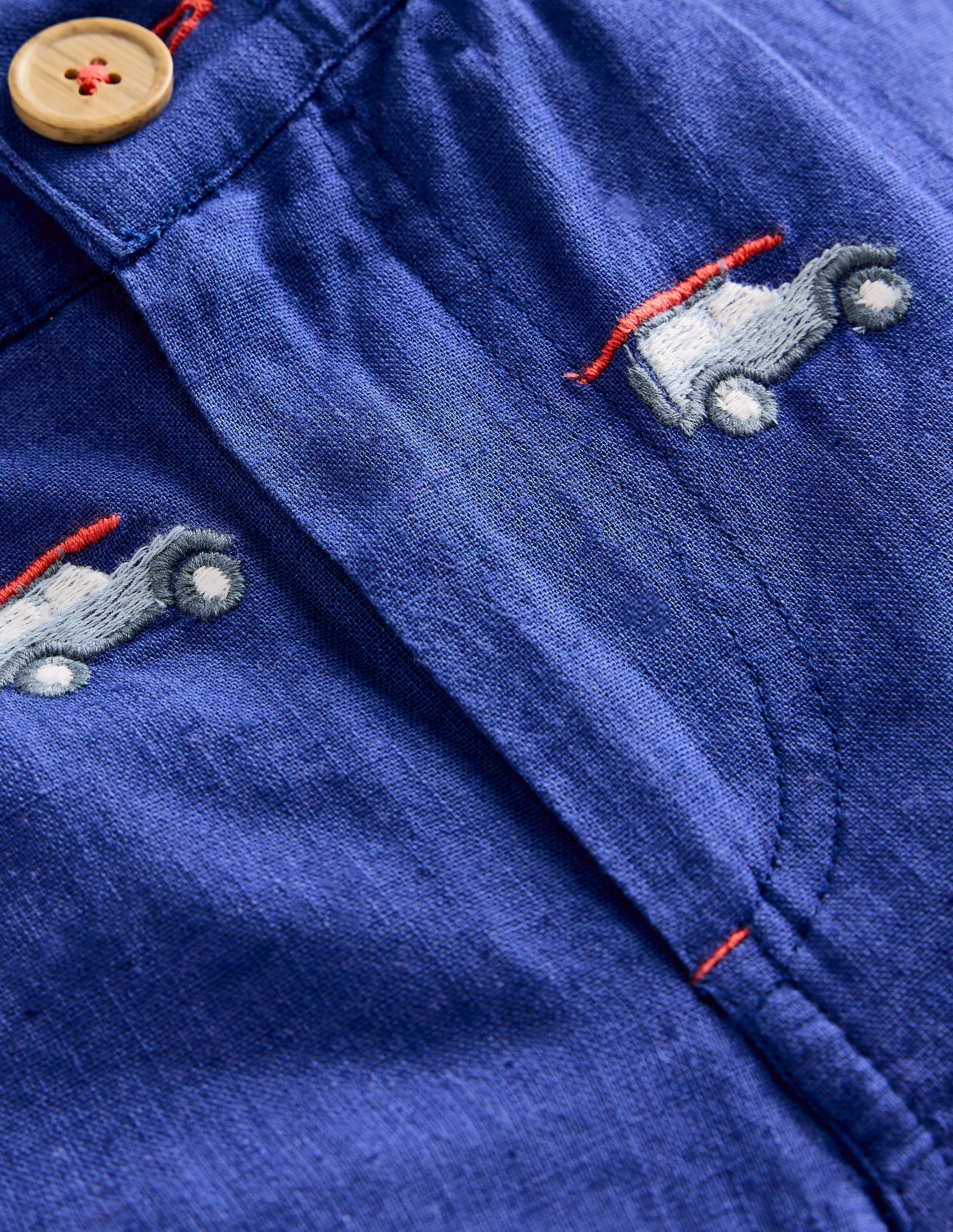 Smart Roll Up Shorts-Sapphire Blue Jeep - Image 3