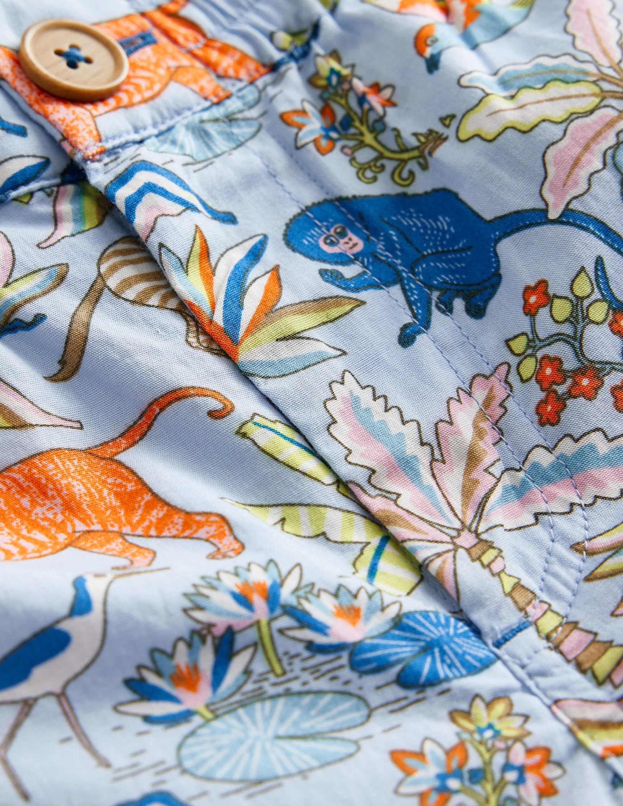 Smart Roll-Up Shorts-Surf Tropical Garden - Image 3