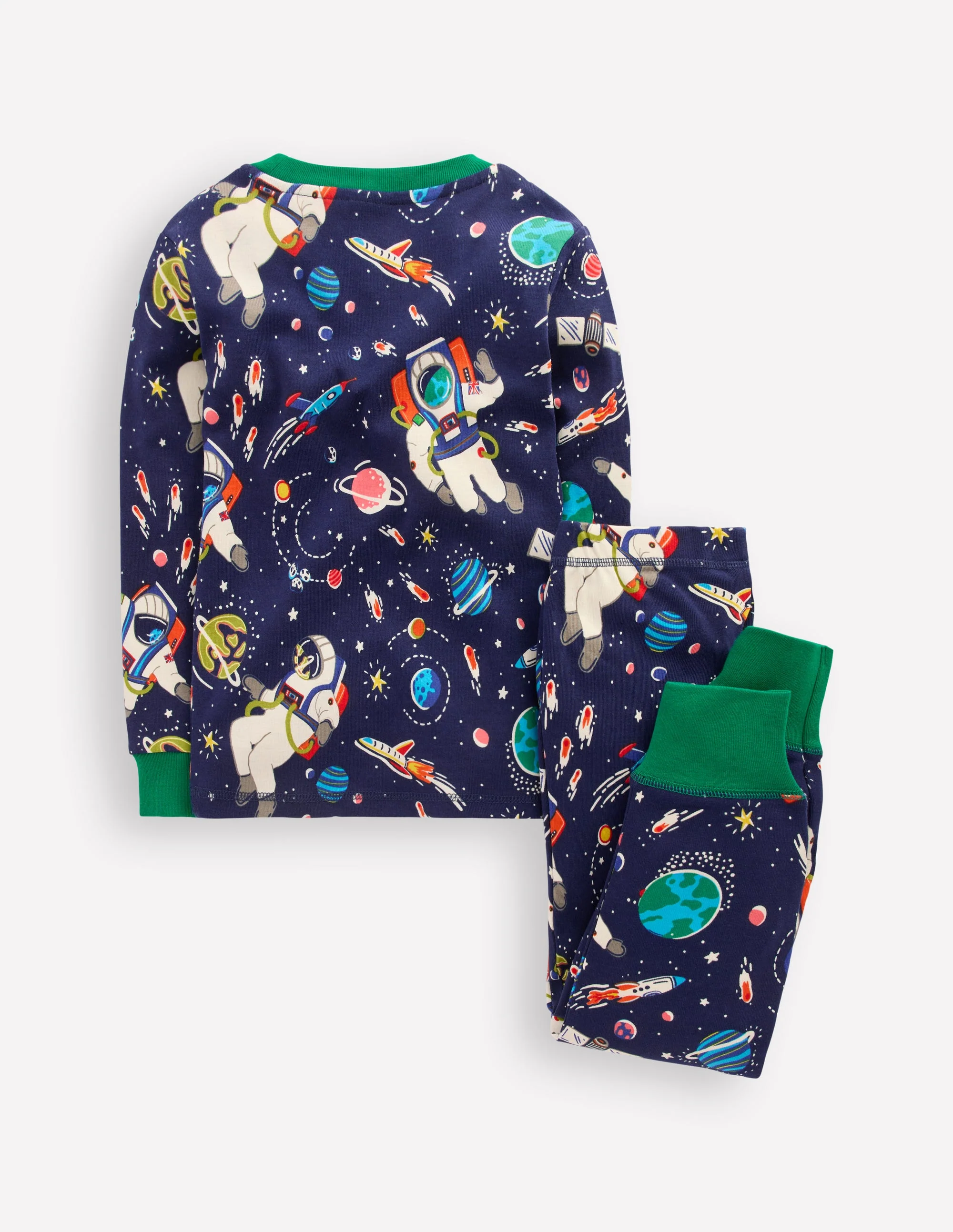 Snug Glow-in-the-dark Pajamas-Medieval Blue Astro - Image 2
