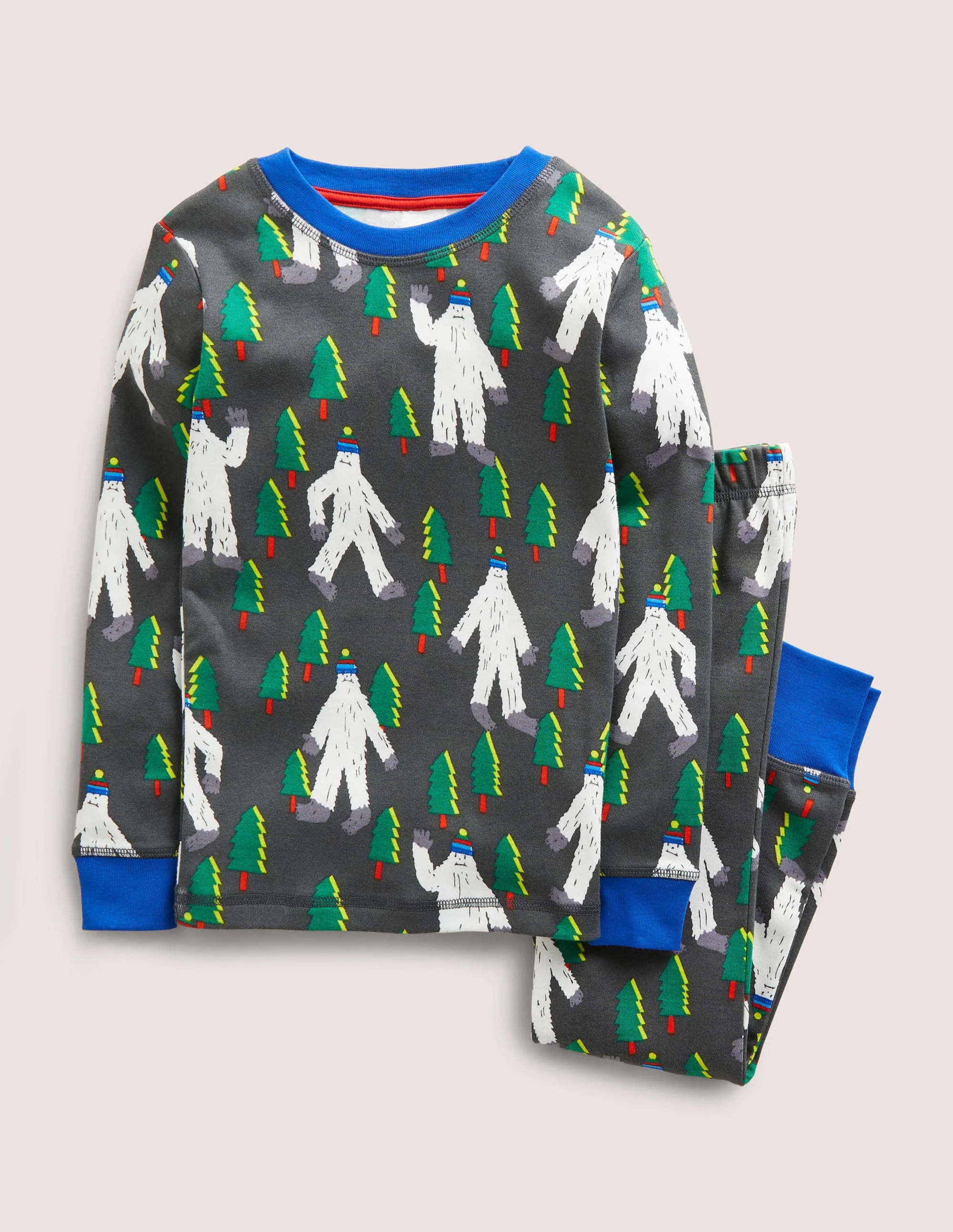Snug Long John Pajamas-Smoke Grey Yeti
