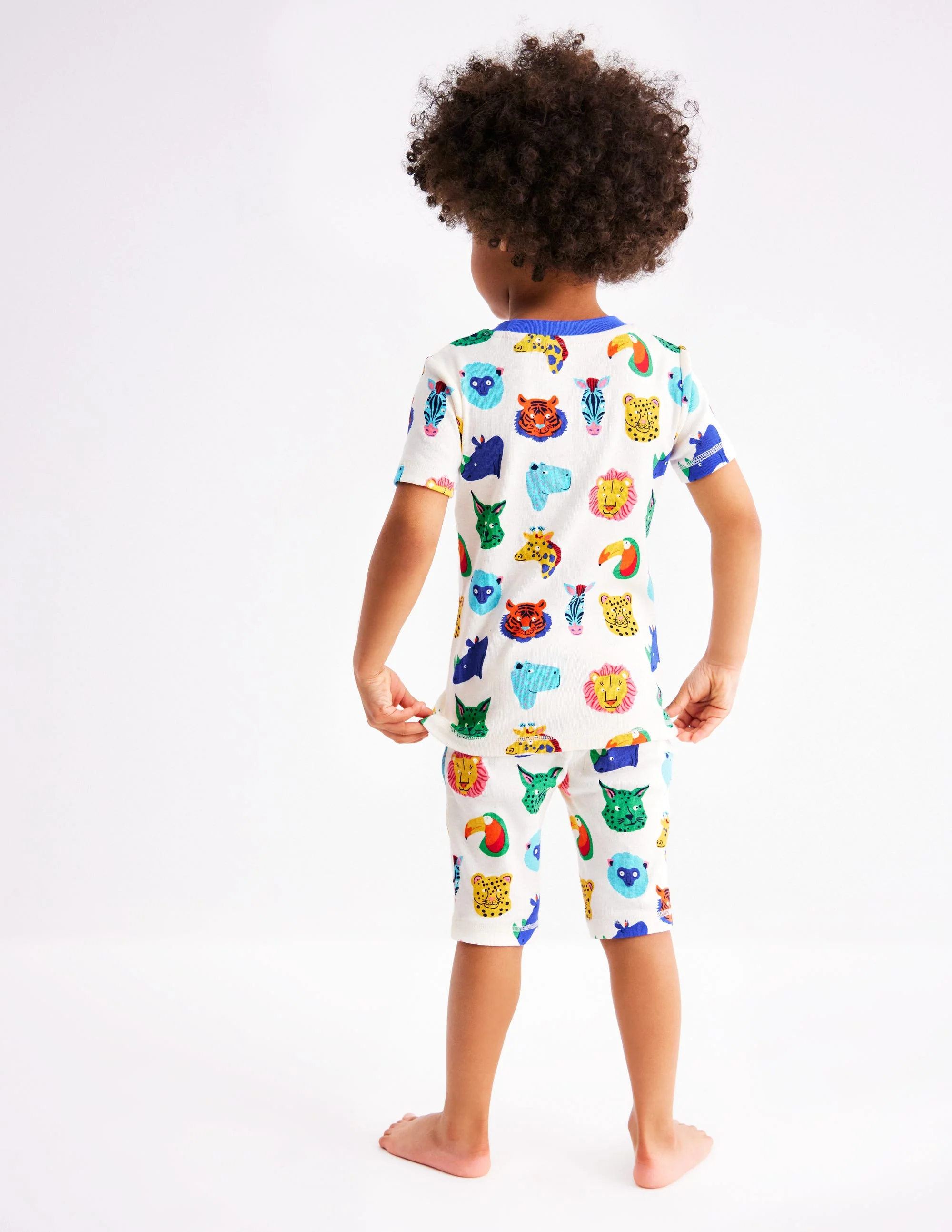 Snug Short John Glow Pyjamas-Multi Animal Faces - Image 3