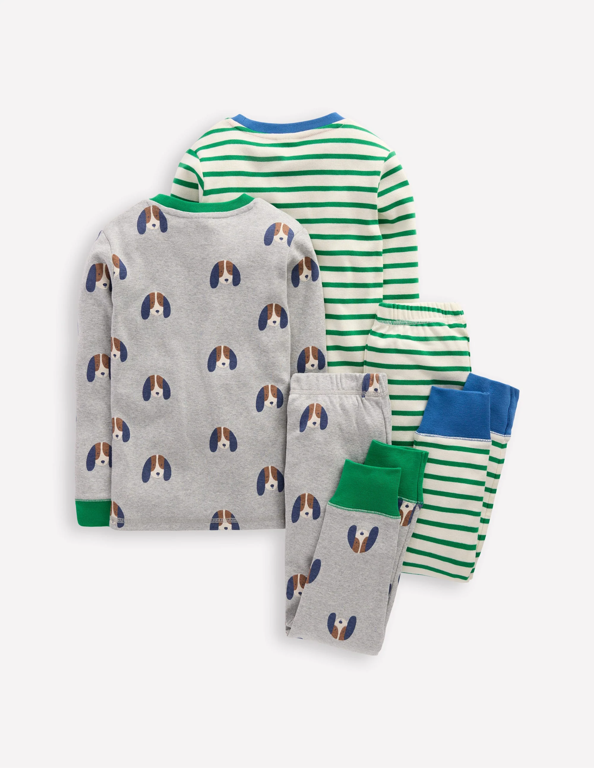 Snug Twin Pack Pajamas-Pups and Stripe - Image 2
