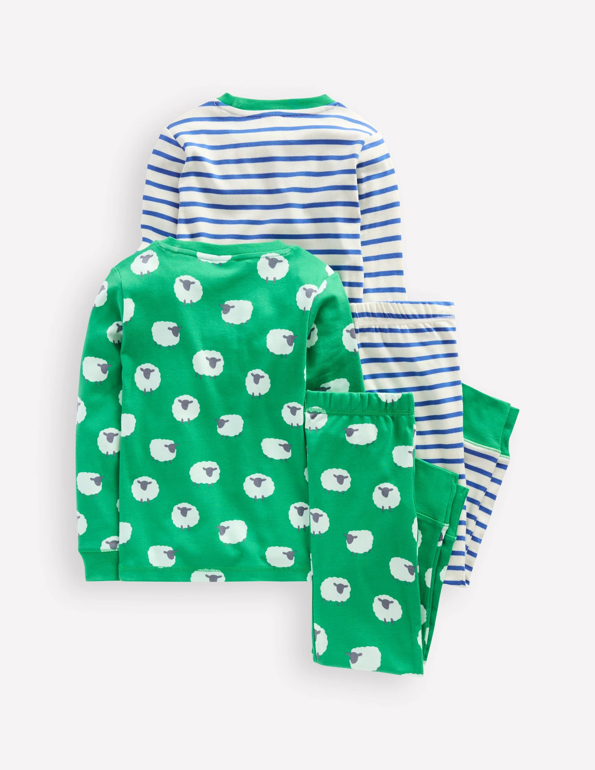 Snug Twin Pack Pajamas-Trinity Green Sheep - Image 2