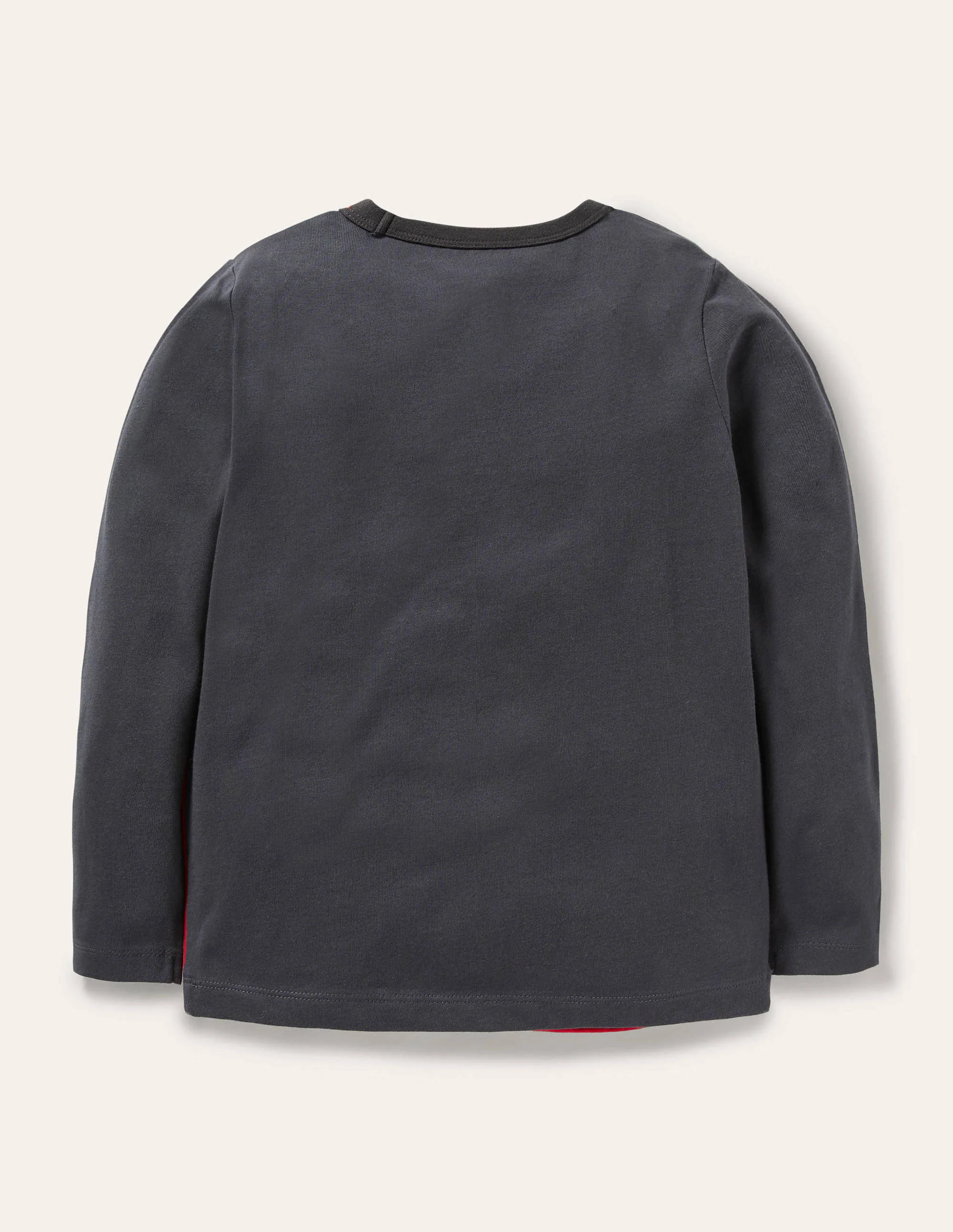 Space Appliqué T-shirt-Soot Grey Rover - Image 2