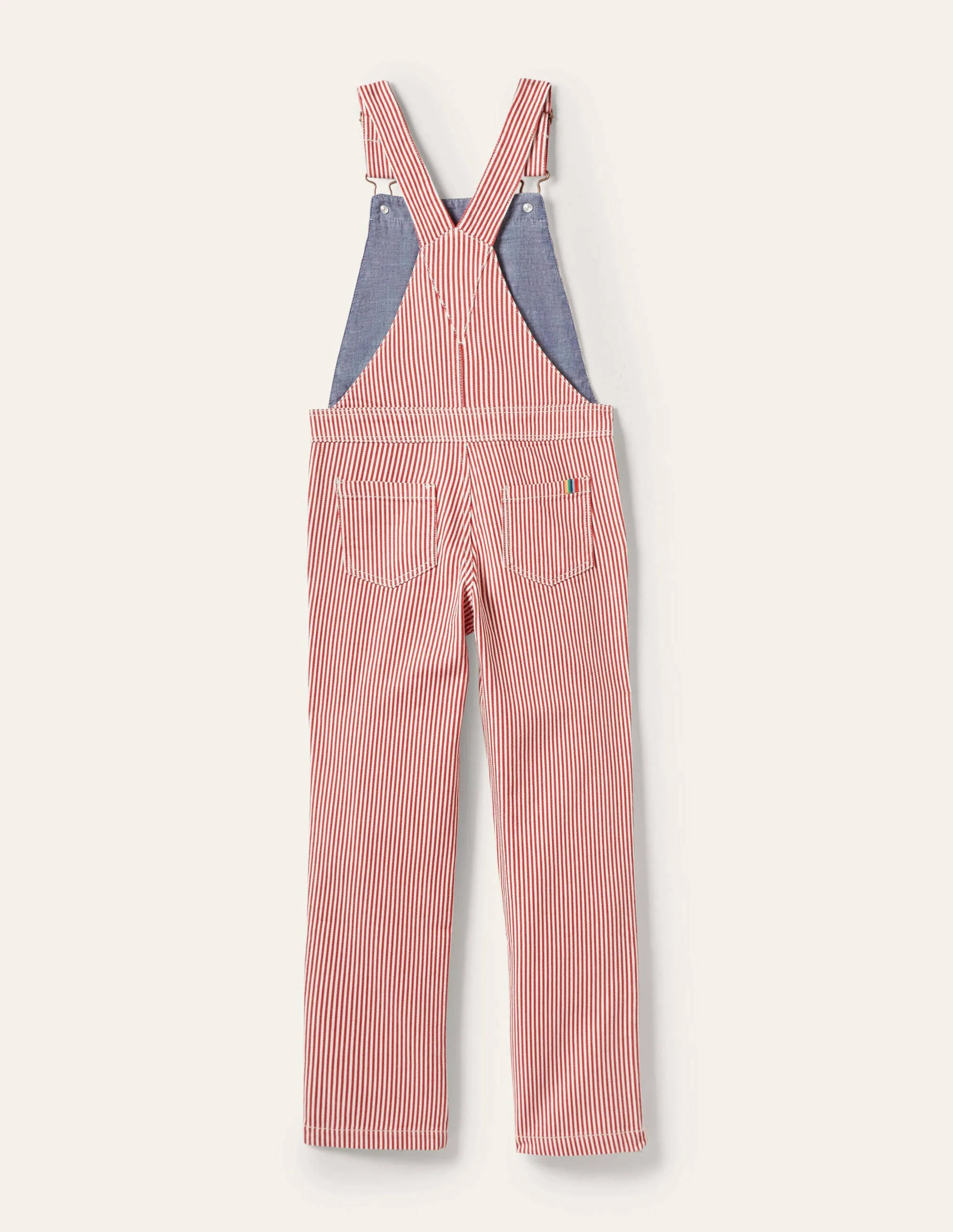 Striped Overalls-Strawberry Tart Red Ticking - Image 2