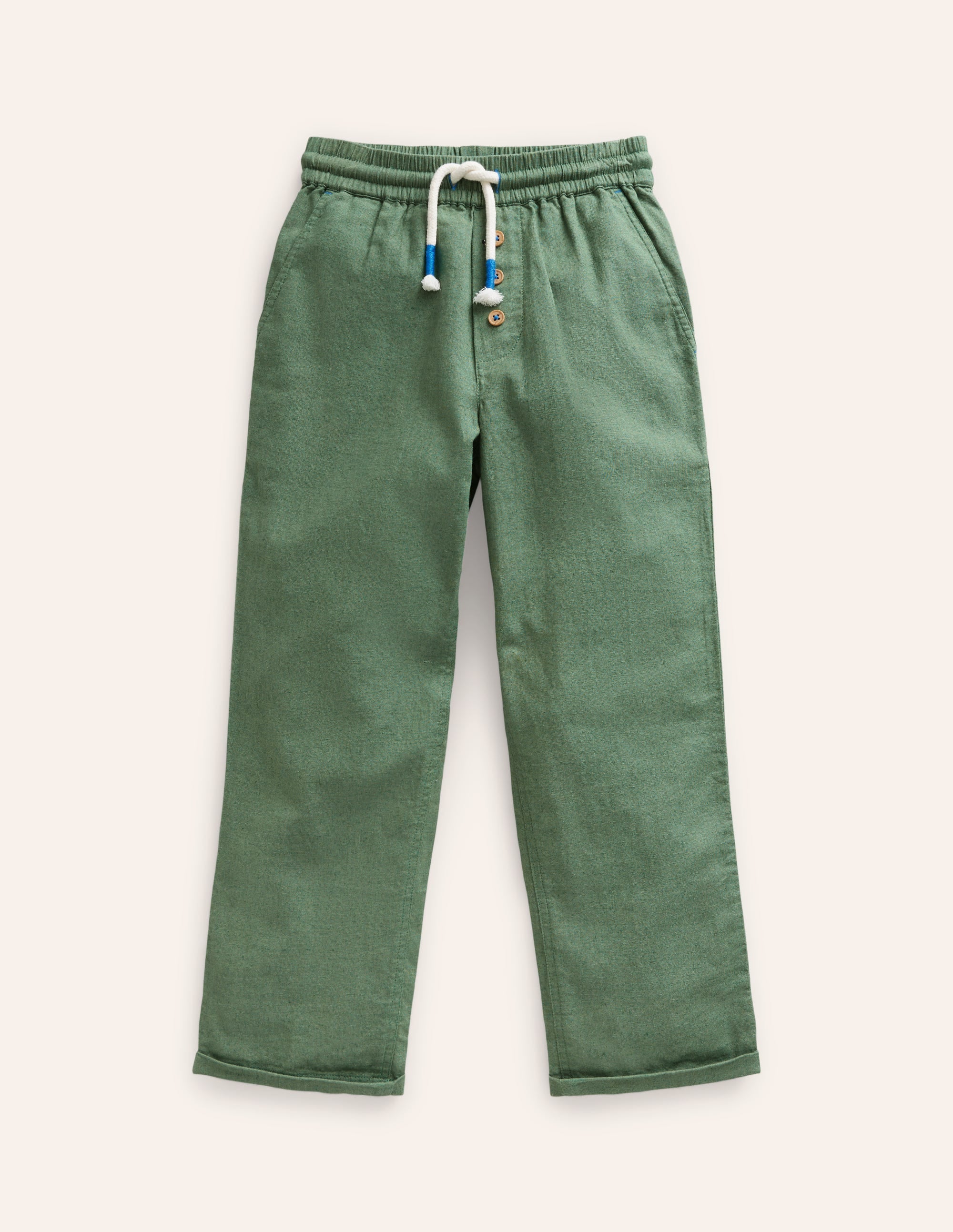 Summer Pull-On Pants-Rosemary Green