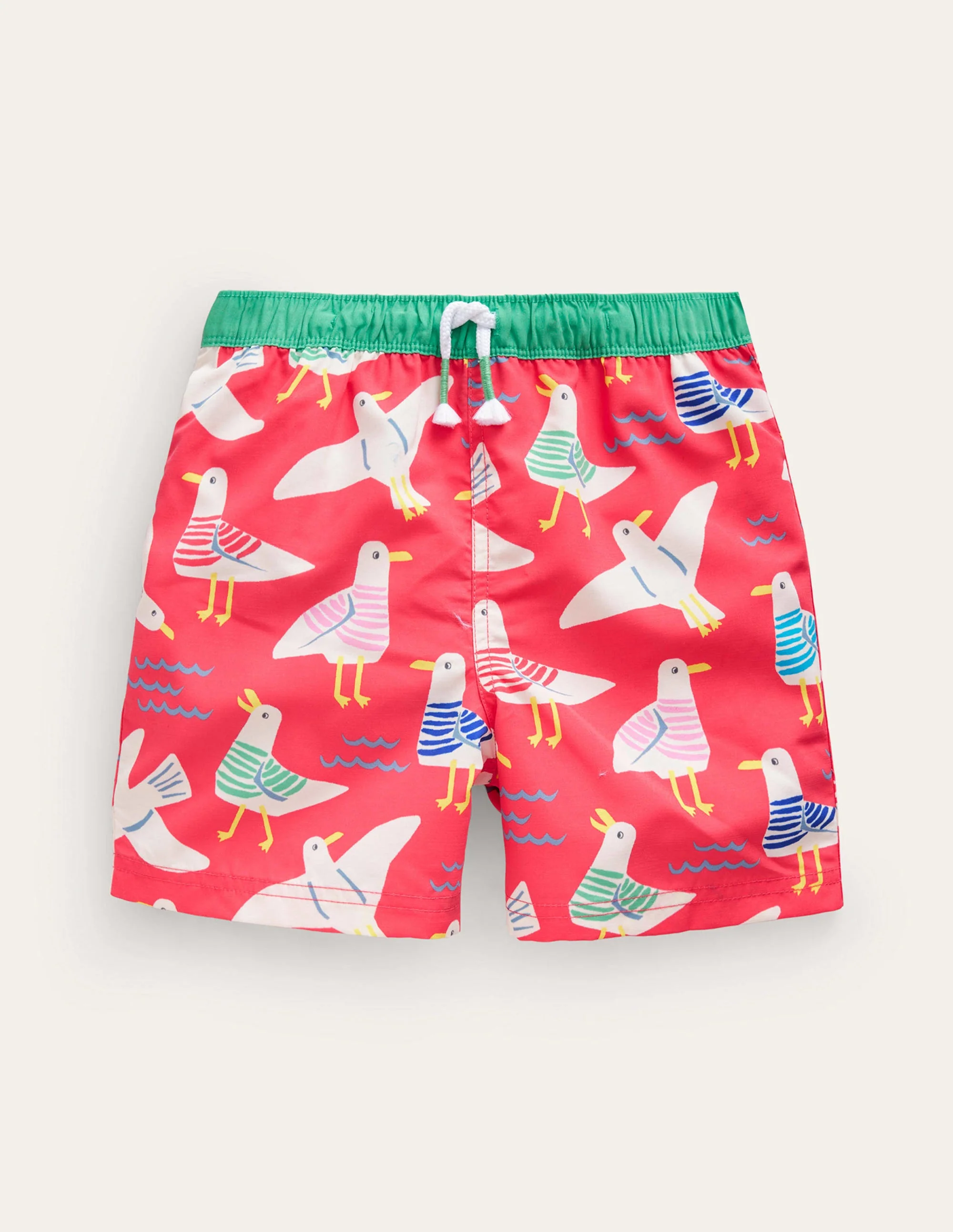 Swim Shorts-Cayenne/ Eggnog Seagulls