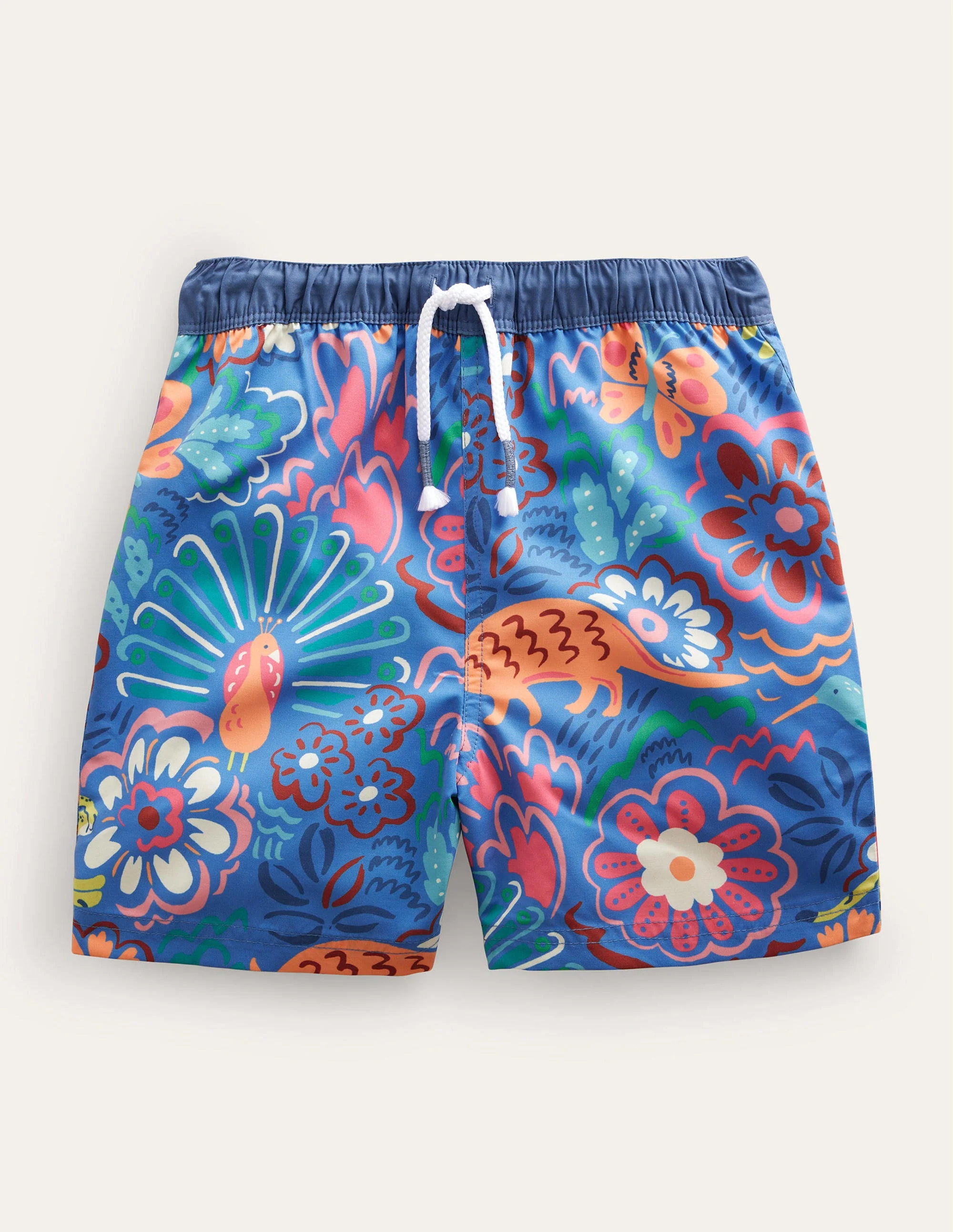 Swim Shorts-Elizabethan Blue, Animals