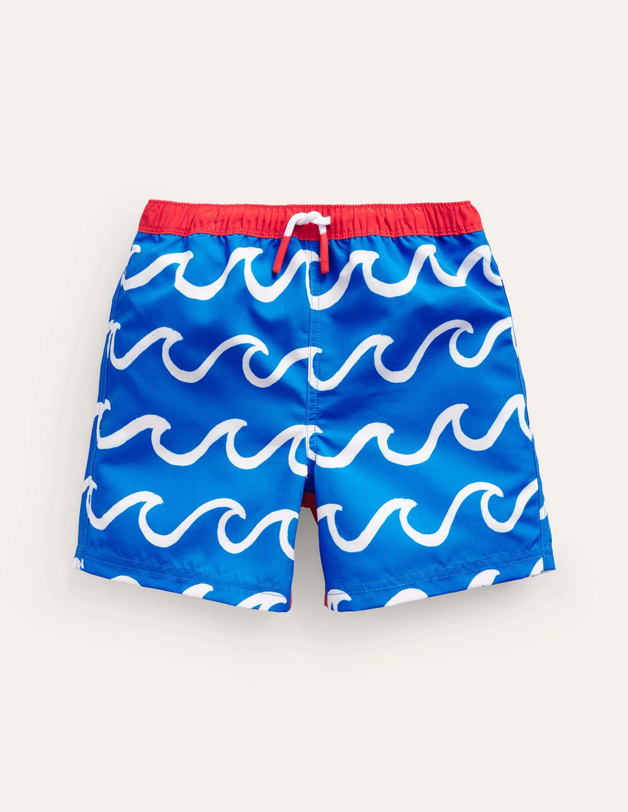 Swim Shorts-Greek Blue Shark Wave