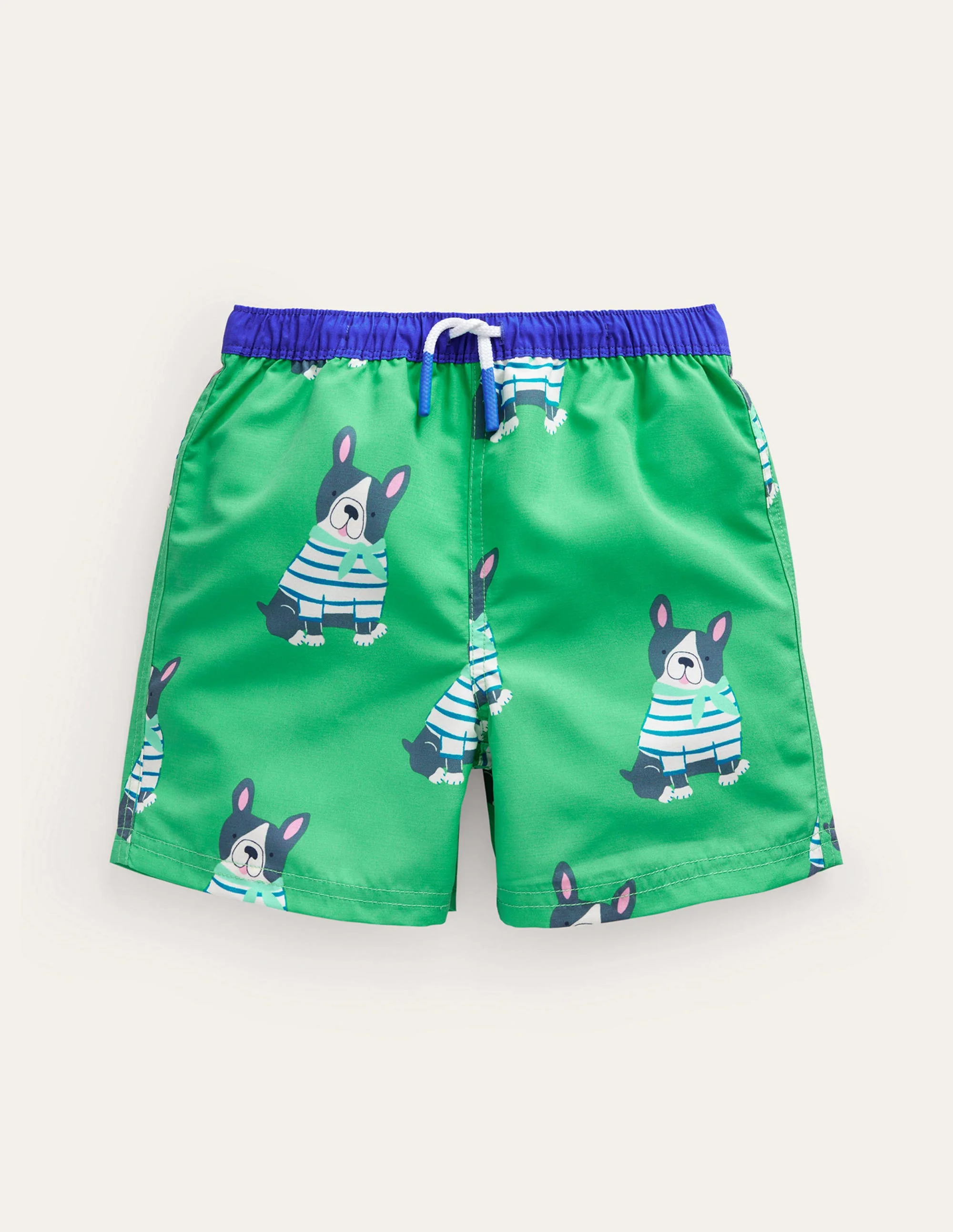 Swim Shorts-Pea Green Dogs