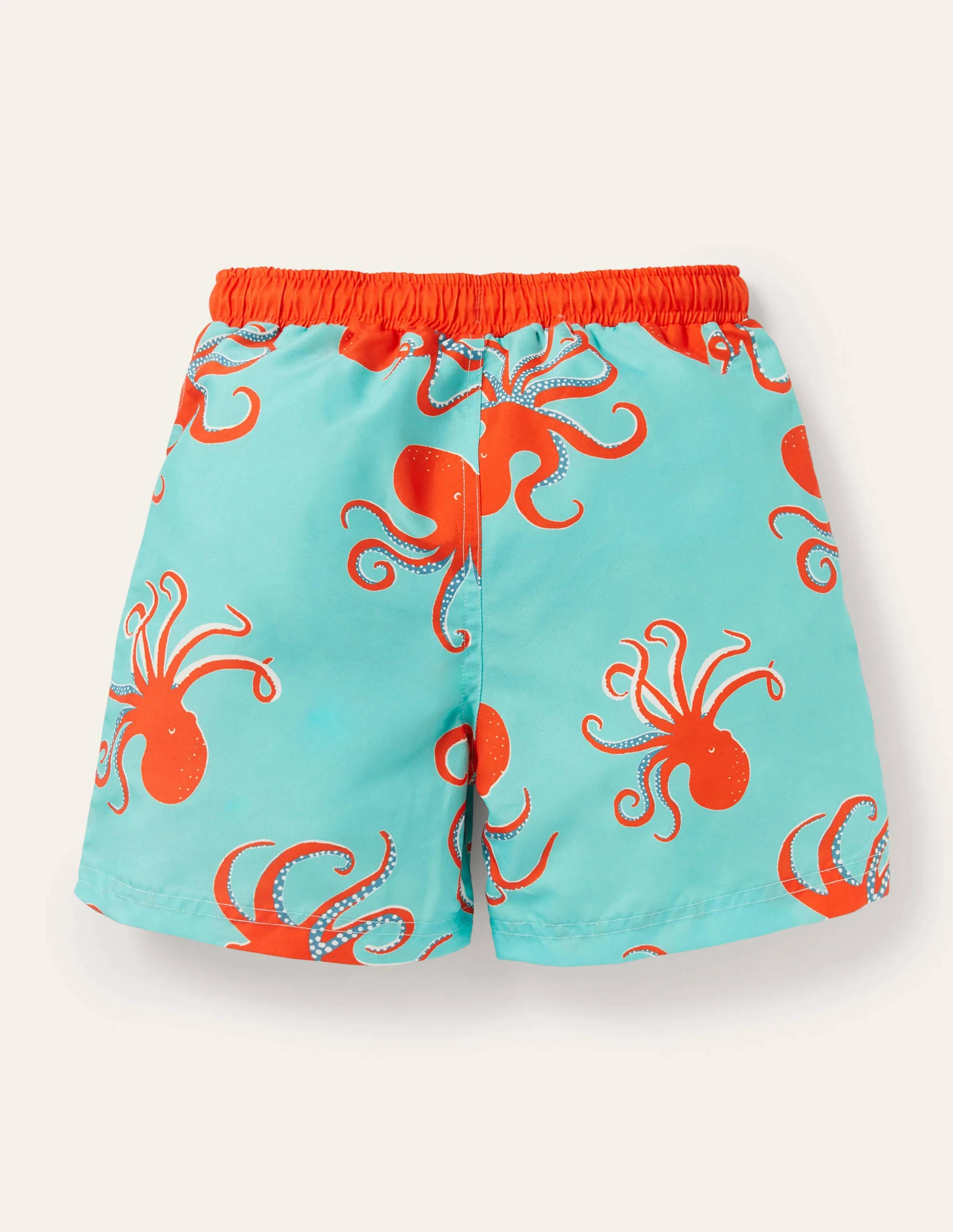 Swim Trunks-Aqua Blue Octopus - Image 2