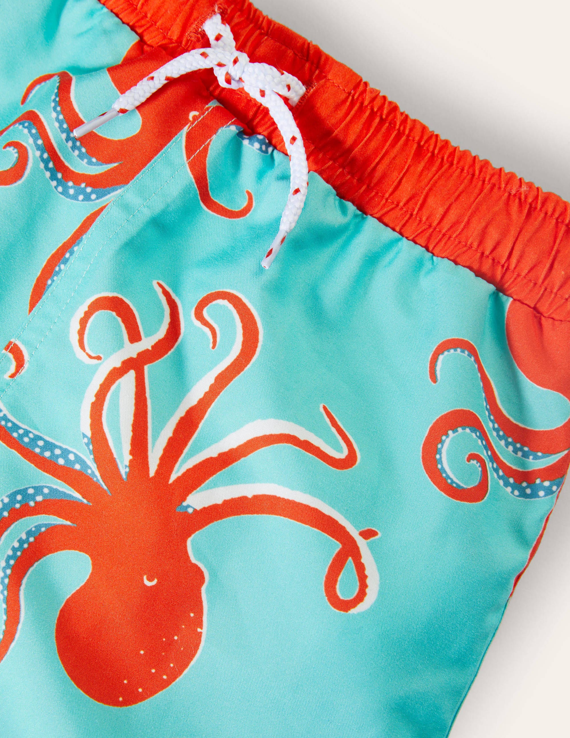 Swim Trunks-Aqua Blue Octopus - Image 3