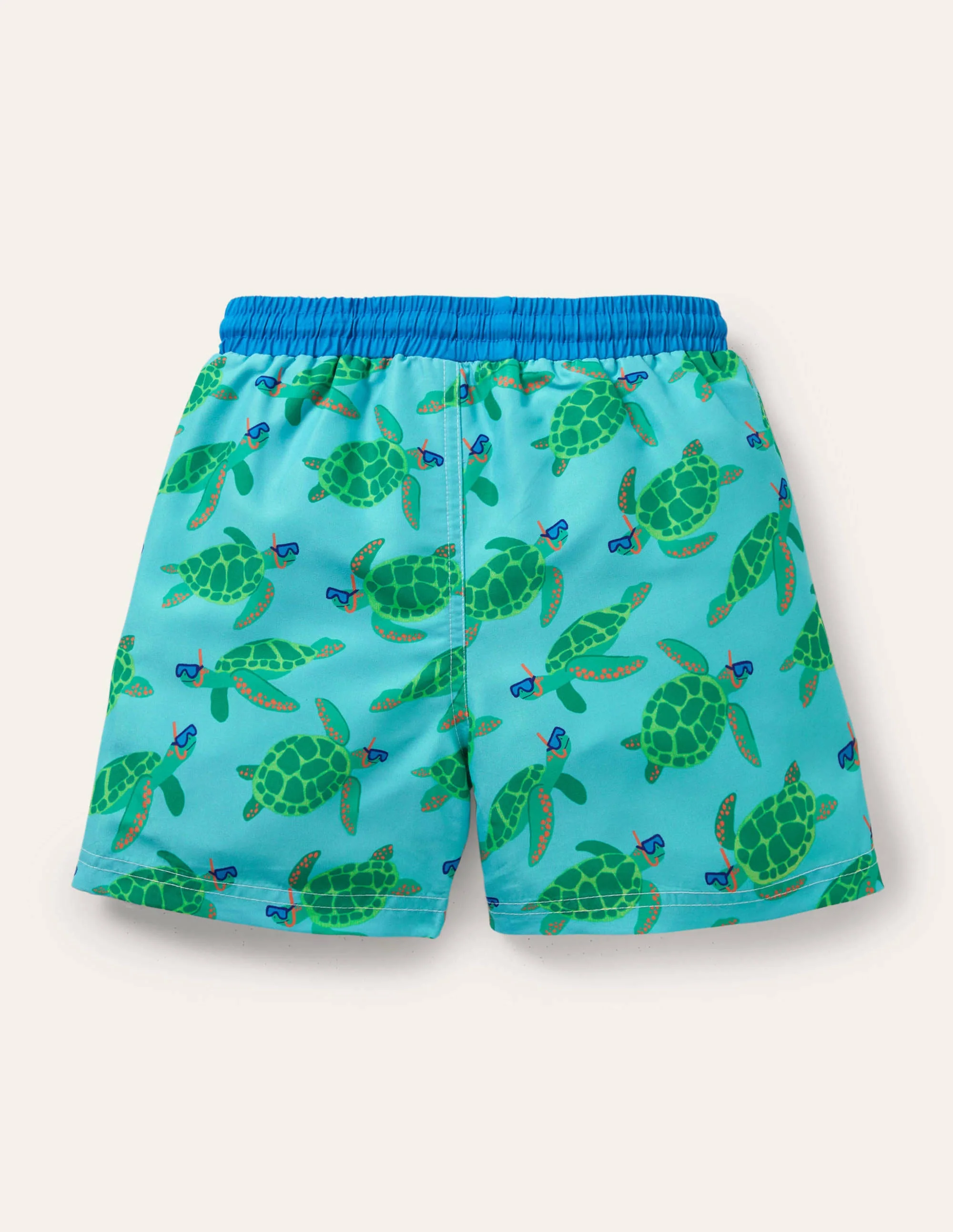 Swim Trunks-Aqua Blue Turtles - Image 2