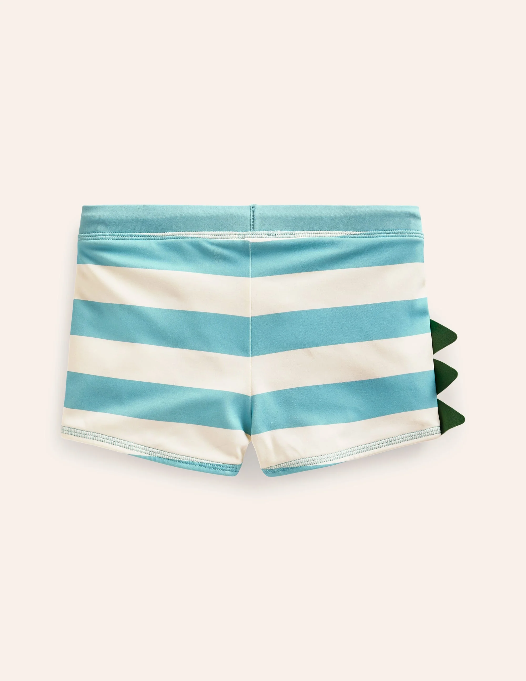Swim Trunks B1815-Aqua Sea/ Ivory Stripe Dino - Image 2