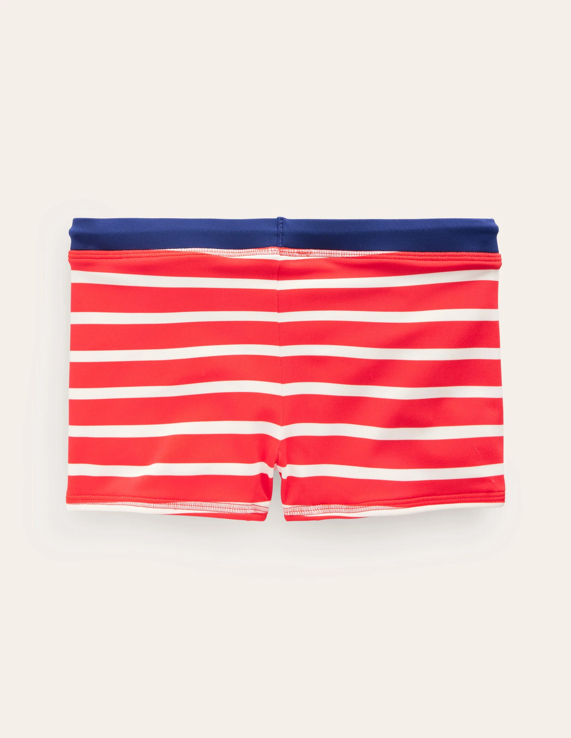 Swim Trunks B1815-Fire Red and Ivory - Image 2