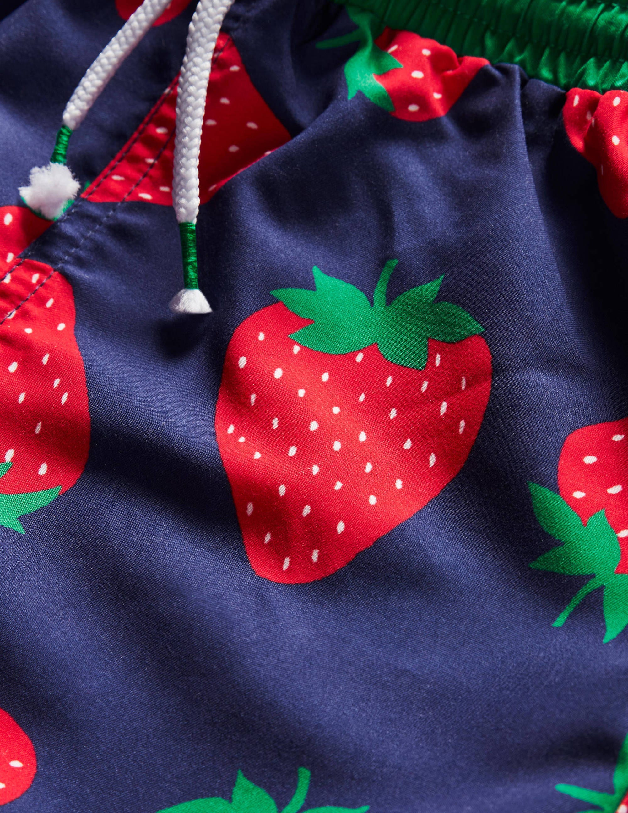Swim Trunks-College Navy Strawberry - Image 3