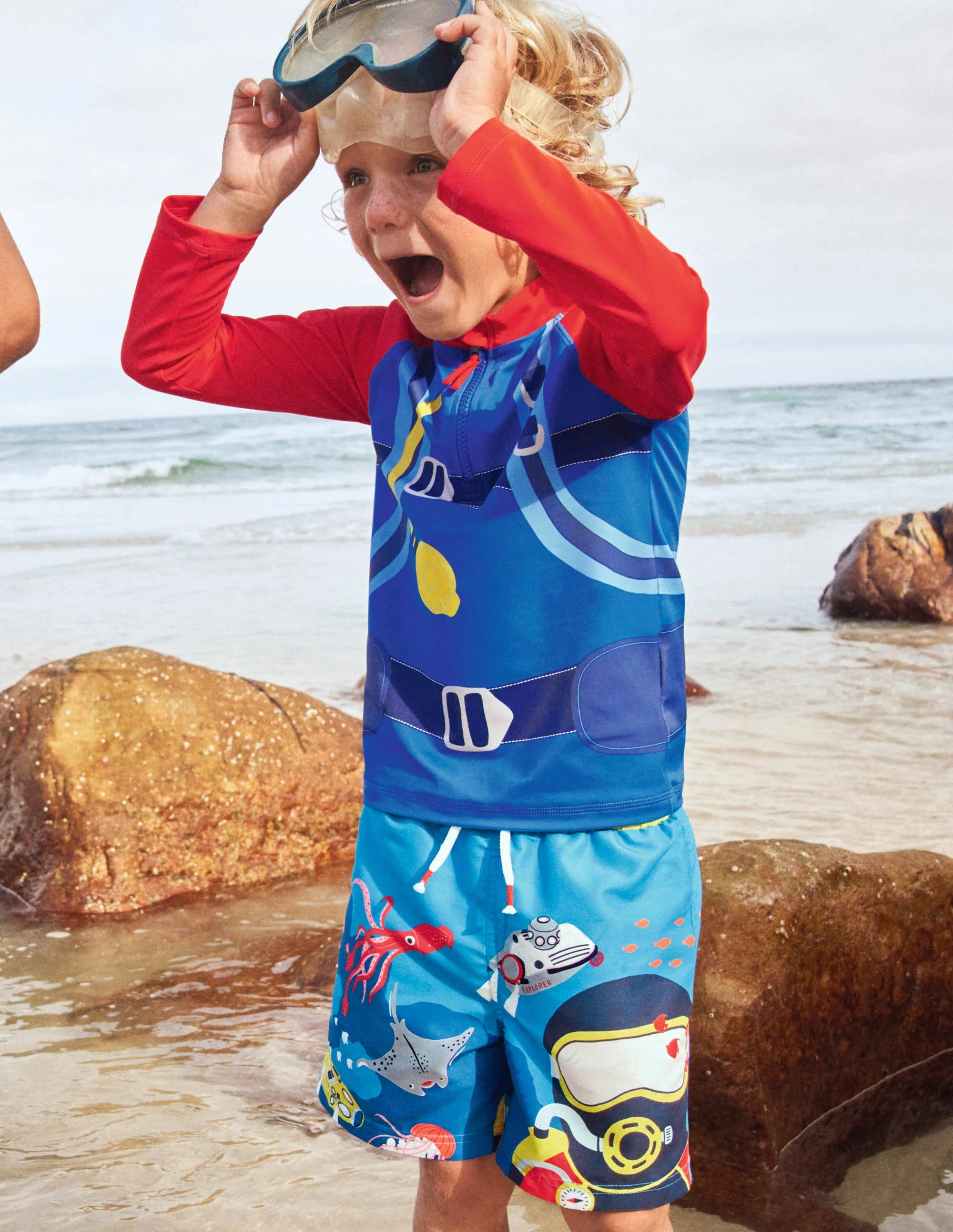 Swim Trunks-Moroccan Blue, Deep Sea Diver - Image 4