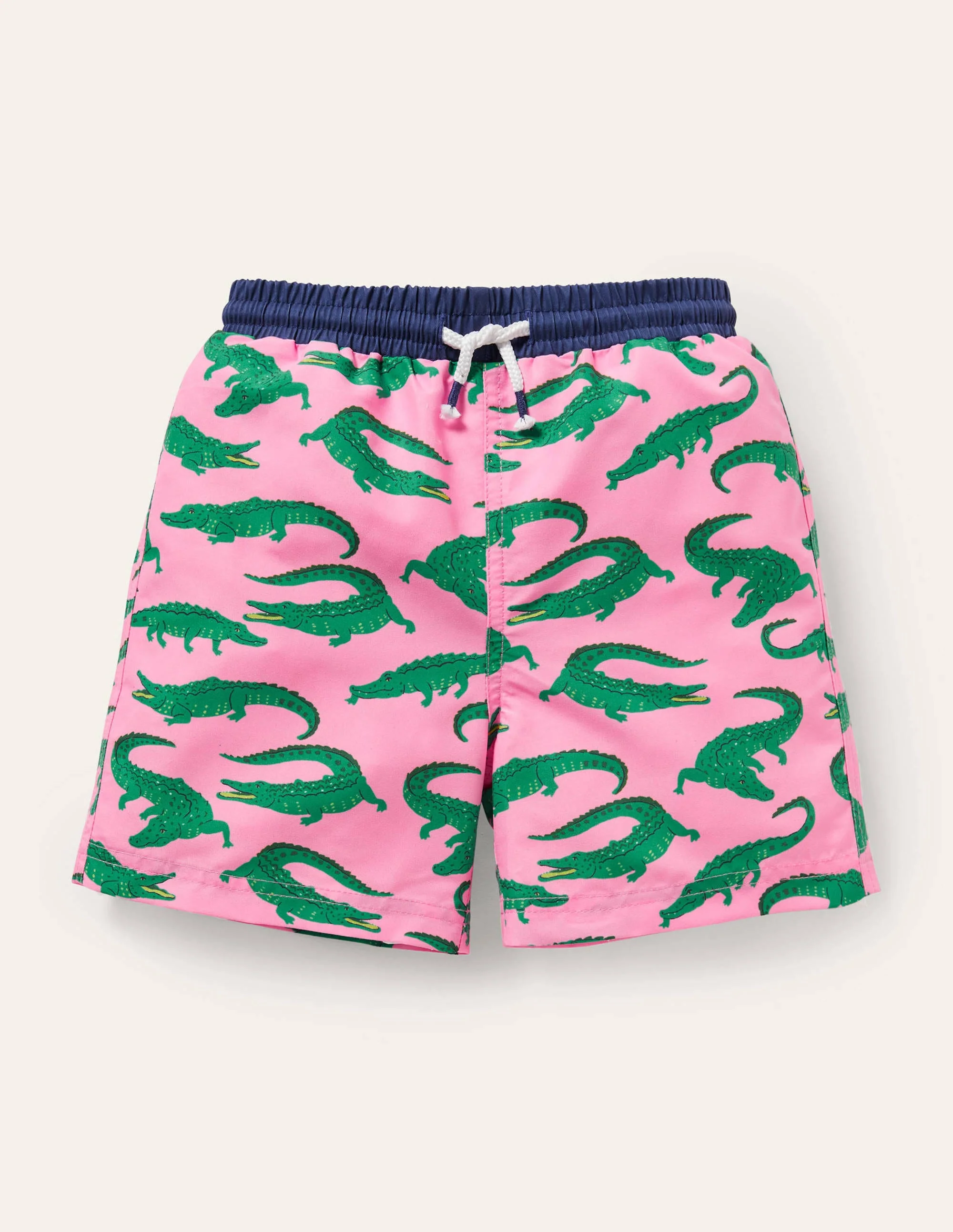 Swim Trunks-Pink Crocodiles