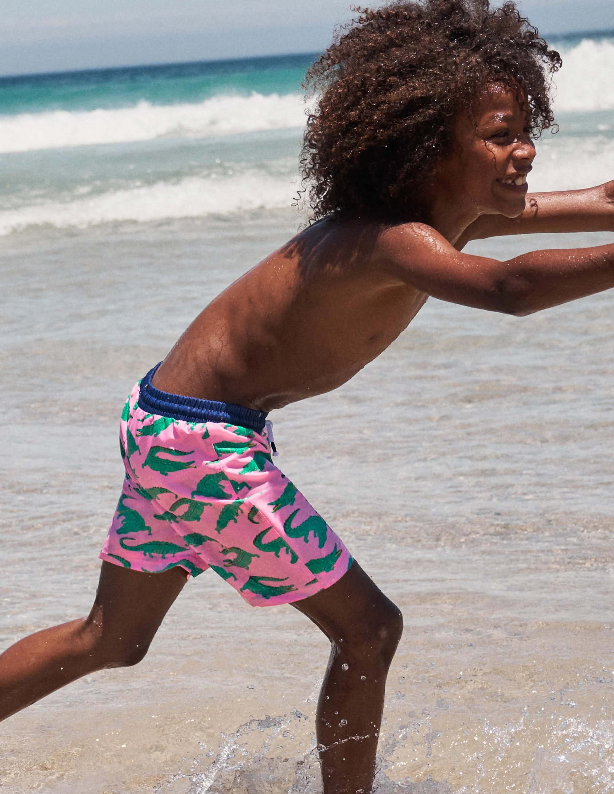 Swim Trunks-Pink Crocodiles - Image 4