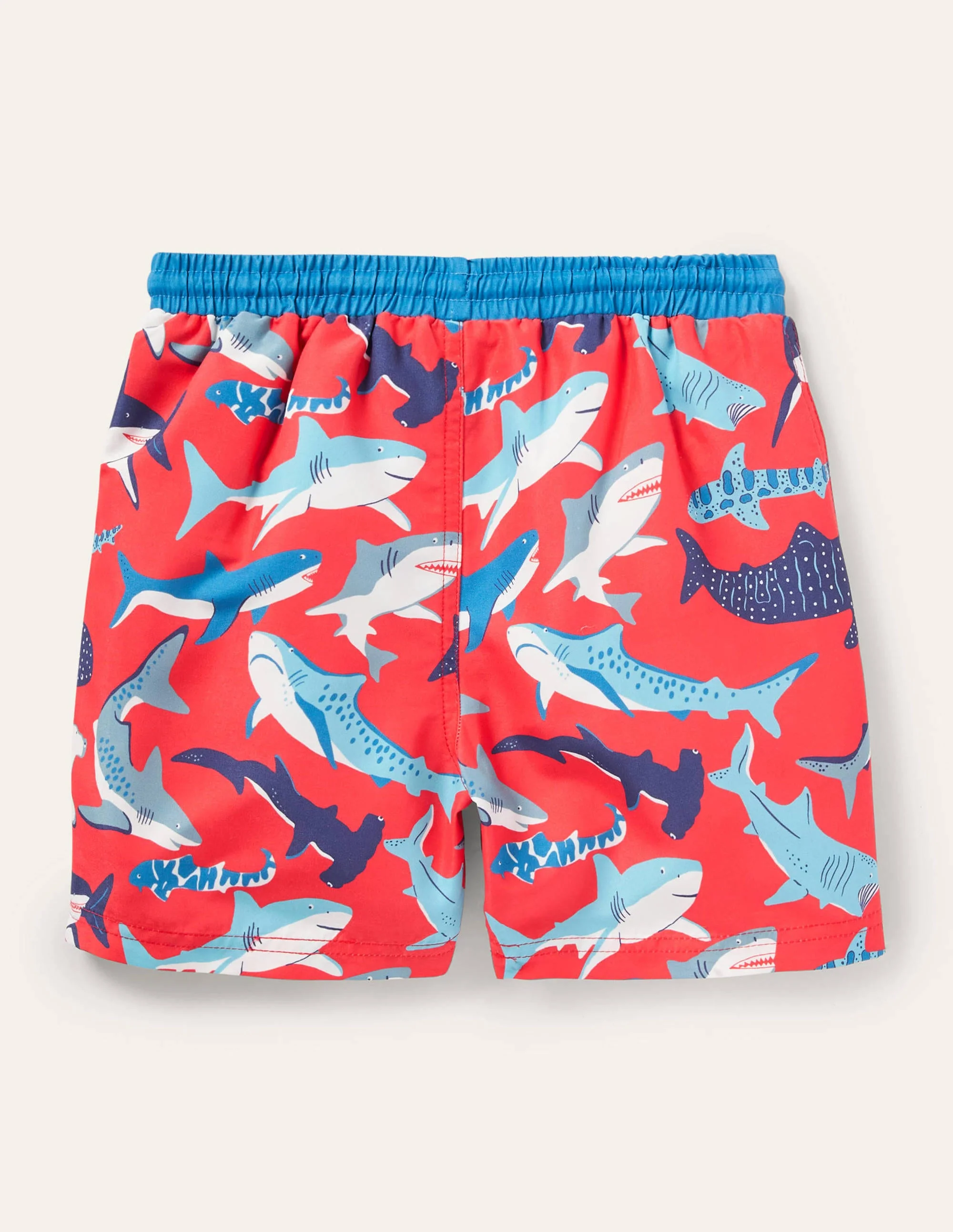 Swim Trunks-Soft Red Sharks - Image 2
