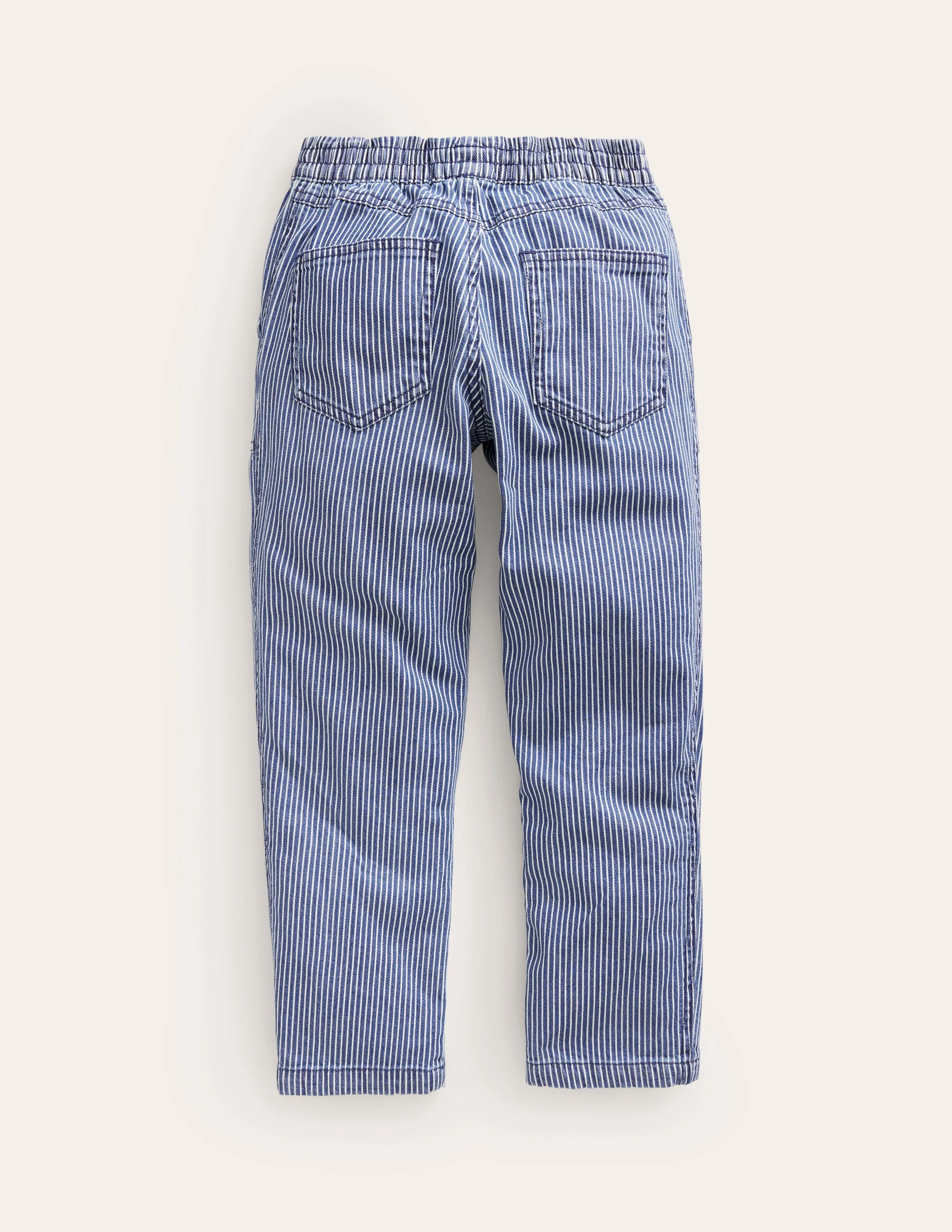 Ticking Pull On Pants-Medieval Blue Ticking Stripe - Image 2