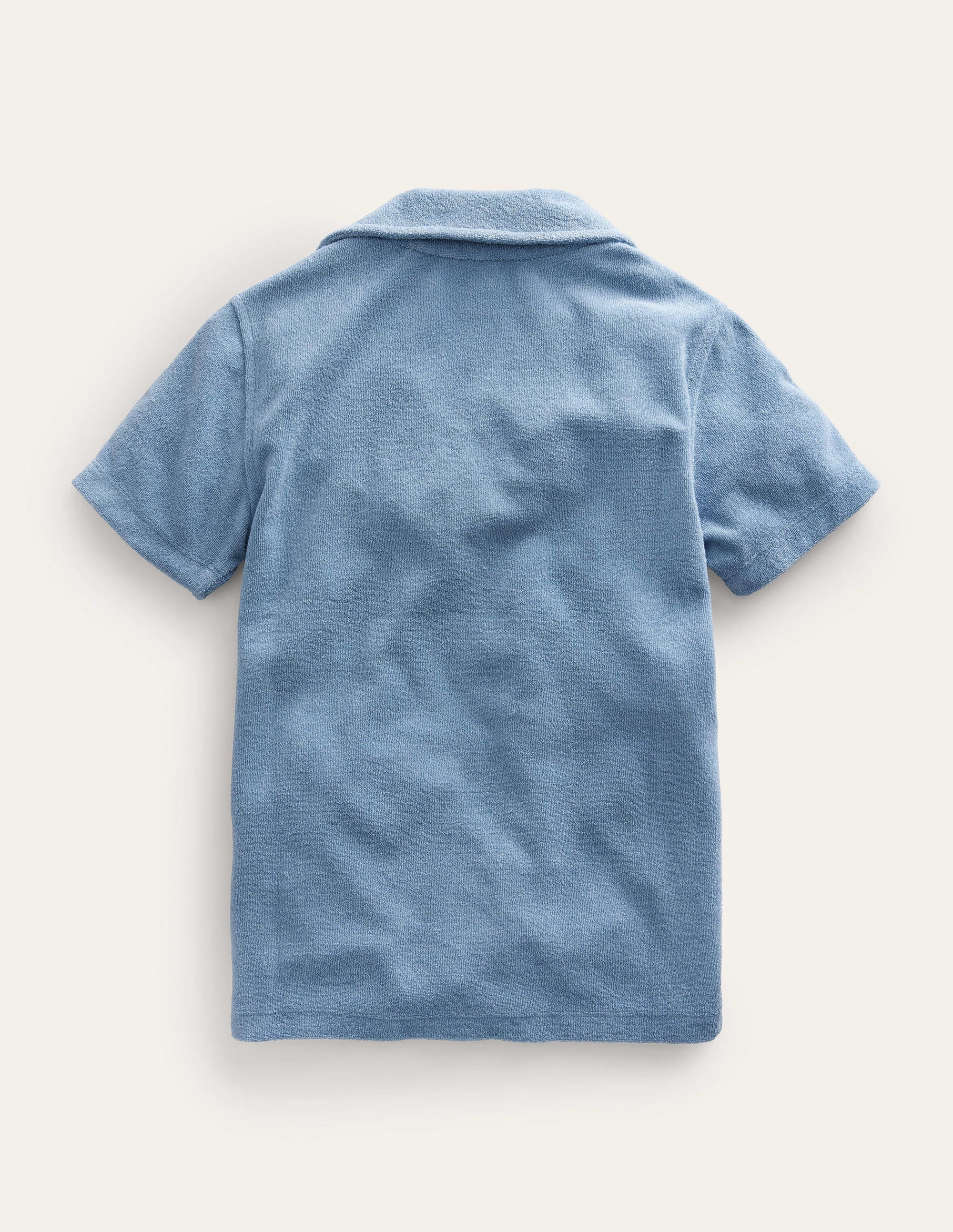 Towelling Polo-Pebble Blue - Image 2
