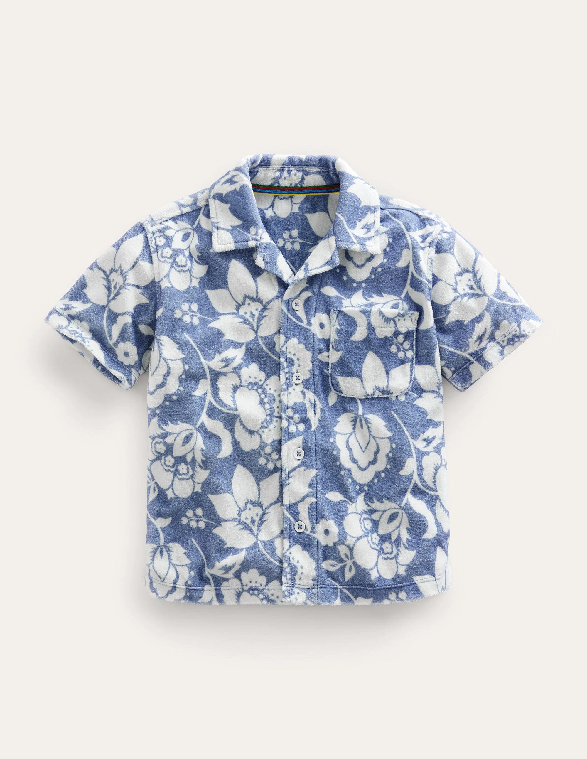 Towelling Shirt-Soft Starboard Floral