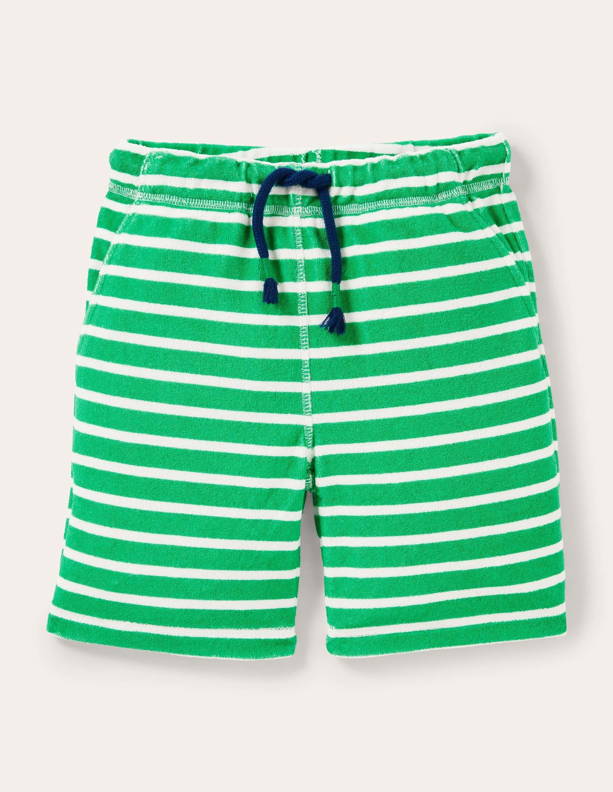 Towelling Sweatshorts-Green Pepper/Ivory