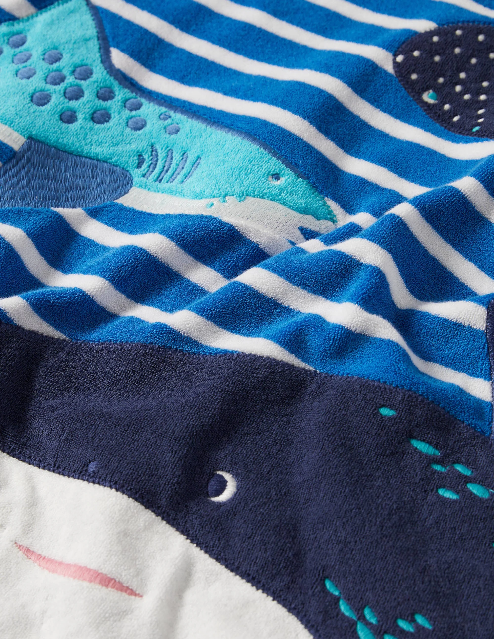 Towelling Throw-on-Bold Blue Sharks - Image 3